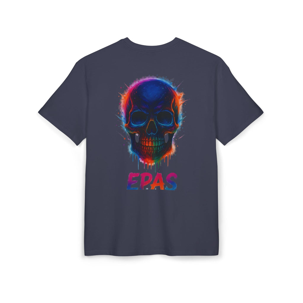 Colorful Skull Graphic Tee, Rave Wear, Festival Shirt, Edgy Streetwear, Unisex Oversized T-Shirt