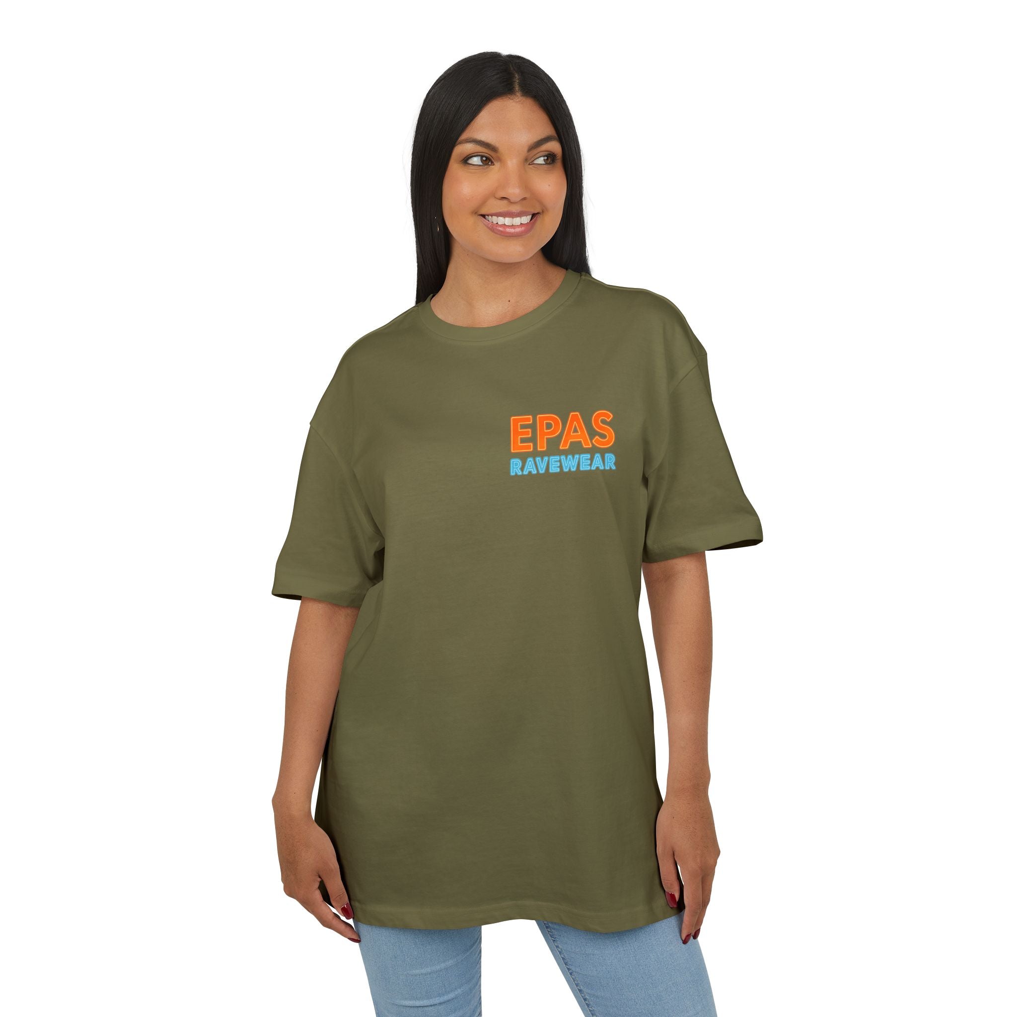 EPAS Ravewear Unisex Heavy Oversize Tee - Bass Statt Small Talk, Streetwear, Festival Fashion, Comfortable Tee, Music Lover Gift