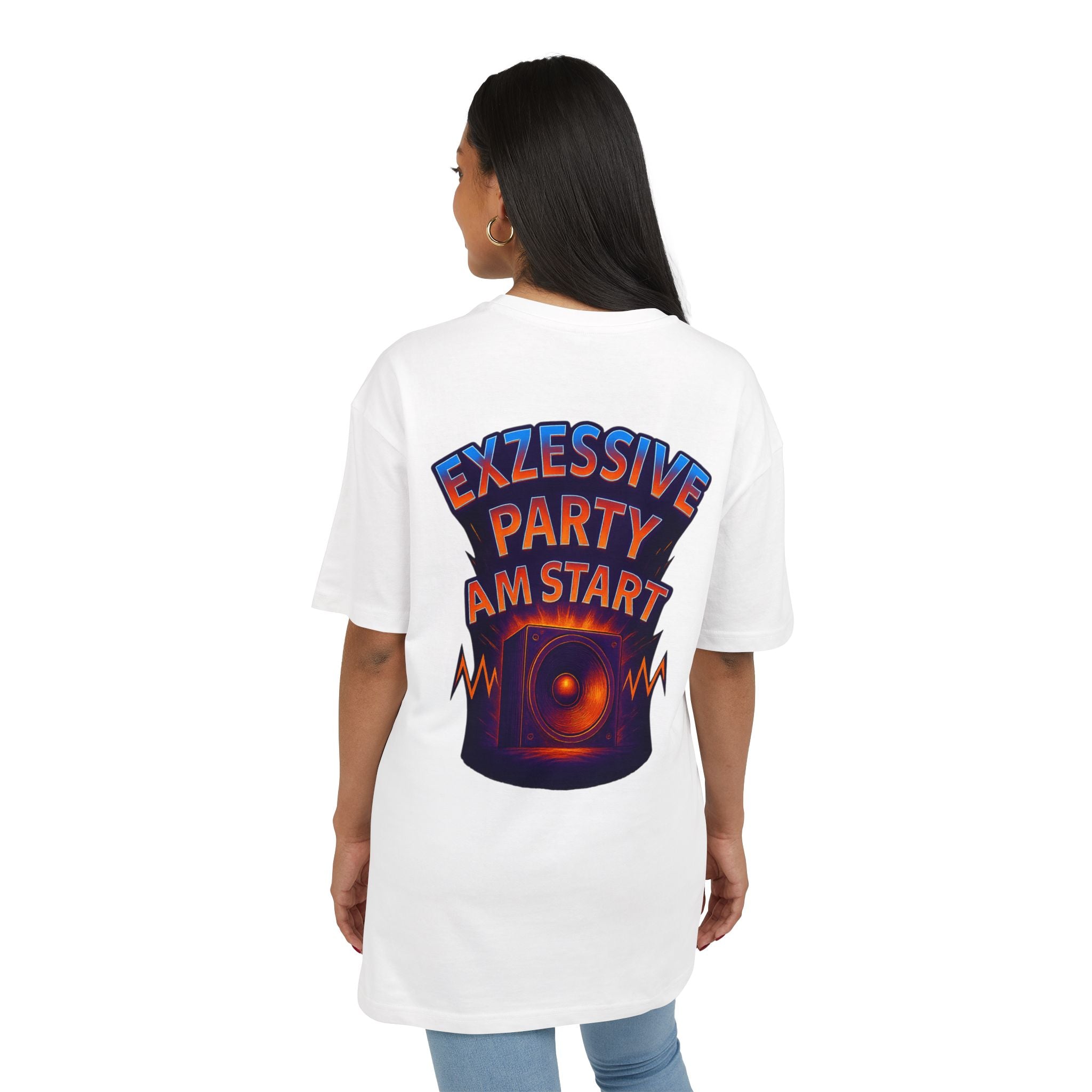 Trendy Rave Oversized Tee - EPAS Ravewear, Party Apparel, Festival Shirt, Unisex Graphic Tee, Dance Event Outfit