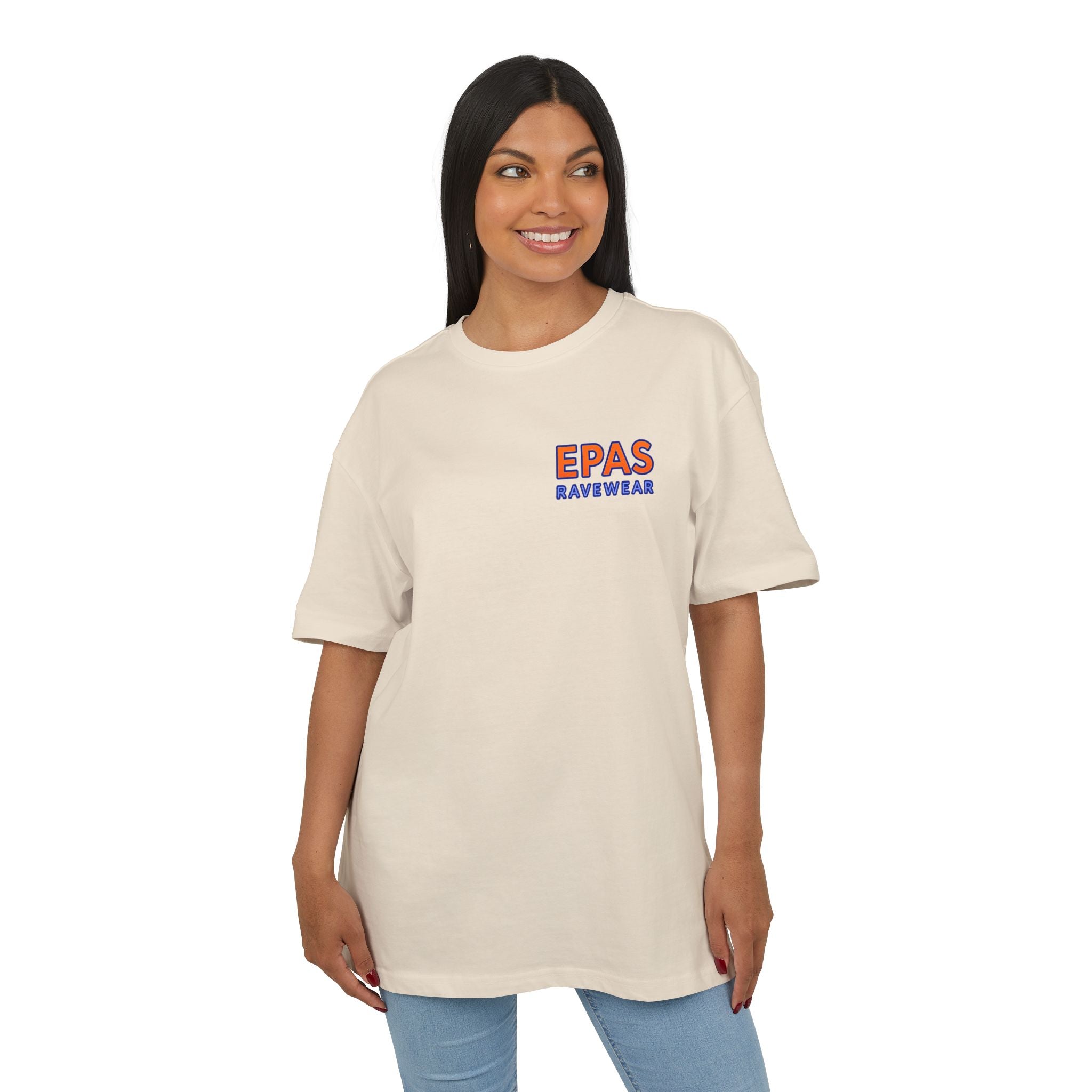 Trendy Rave Oversized Tee - EPAS Ravewear, Party Apparel, Festival Shirt, Unisex Graphic Tee, Dance Event Outfit