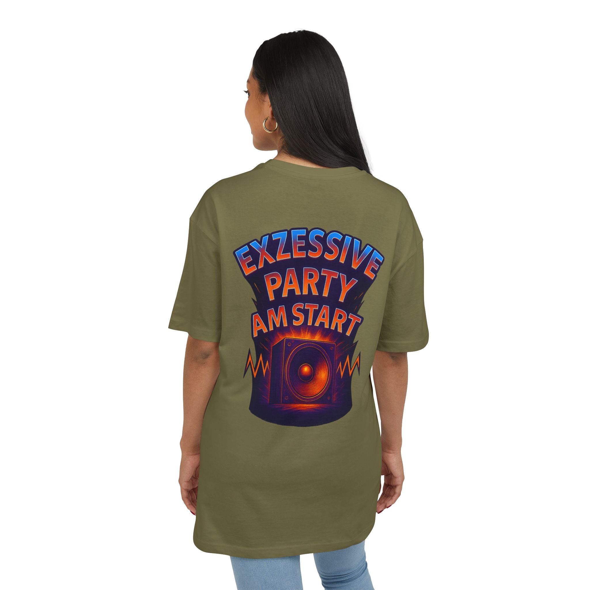 Trendy Rave Oversized Tee - EPAS Ravewear, Party Apparel, Festival Shirt, Unisex Graphic Tee, Dance Event Outfit