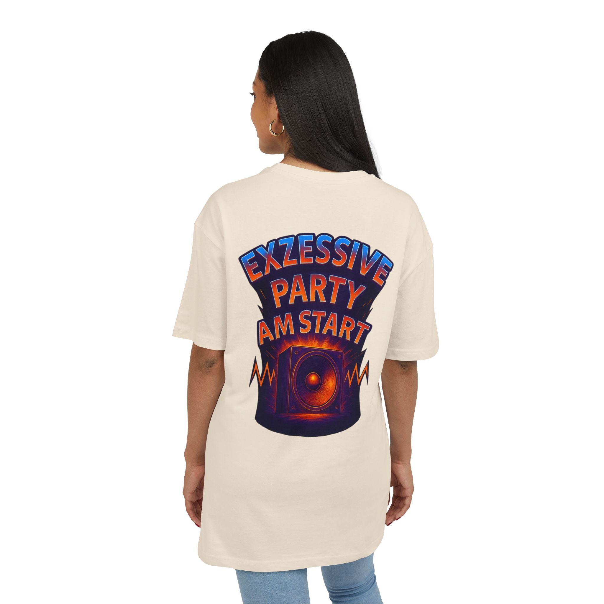 Trendy Rave Oversized Tee - EPAS Ravewear, Party Apparel, Festival Shirt, Unisex Graphic Tee, Dance Event Outfit