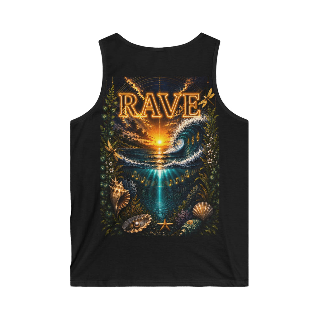 Rave Ocean Sunset Tank Top — Beach Festival Graphic Tank