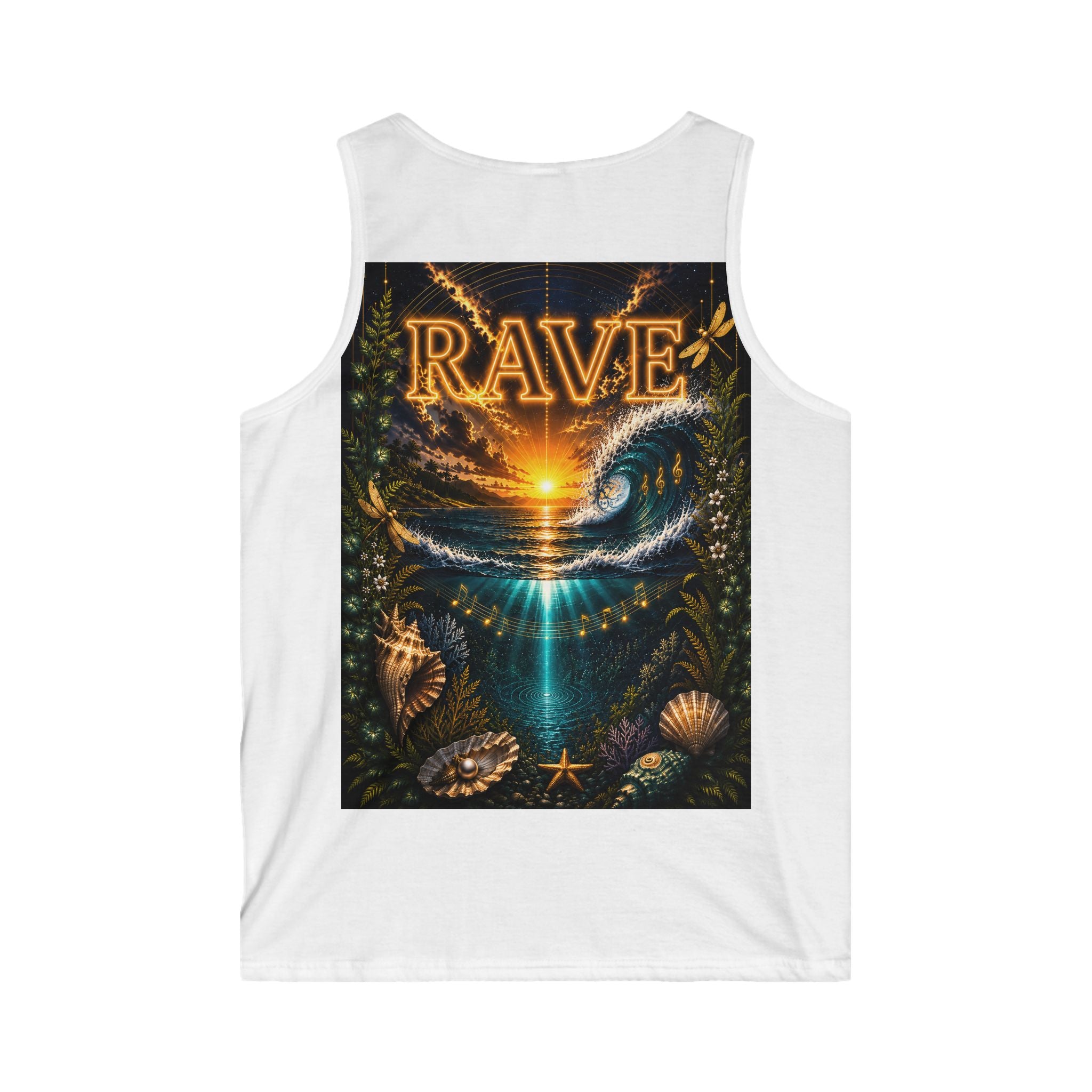 Rave Ocean Sunset Tank Top — Beach Festival Graphic Tank