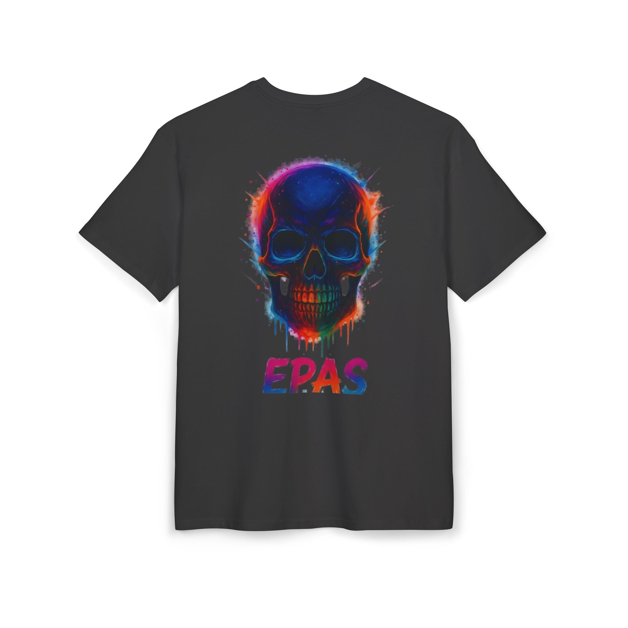 Colorful Skull Graphic Tee, Rave Wear, Festival Shirt, Edgy Streetwear, Unisex Oversized T-Shirt