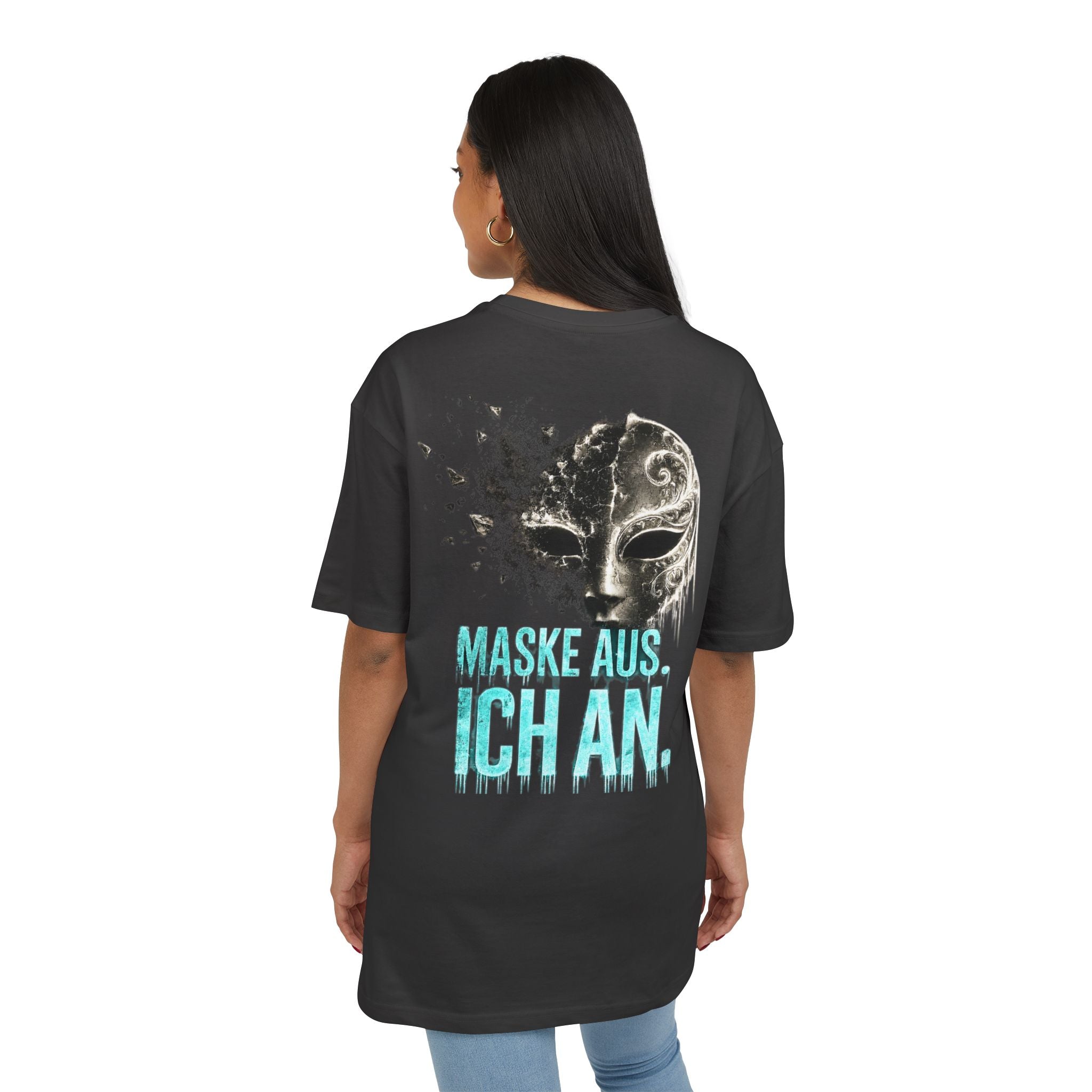 Graphic Tee — 'Maske Aus, Ich An' Mask Design