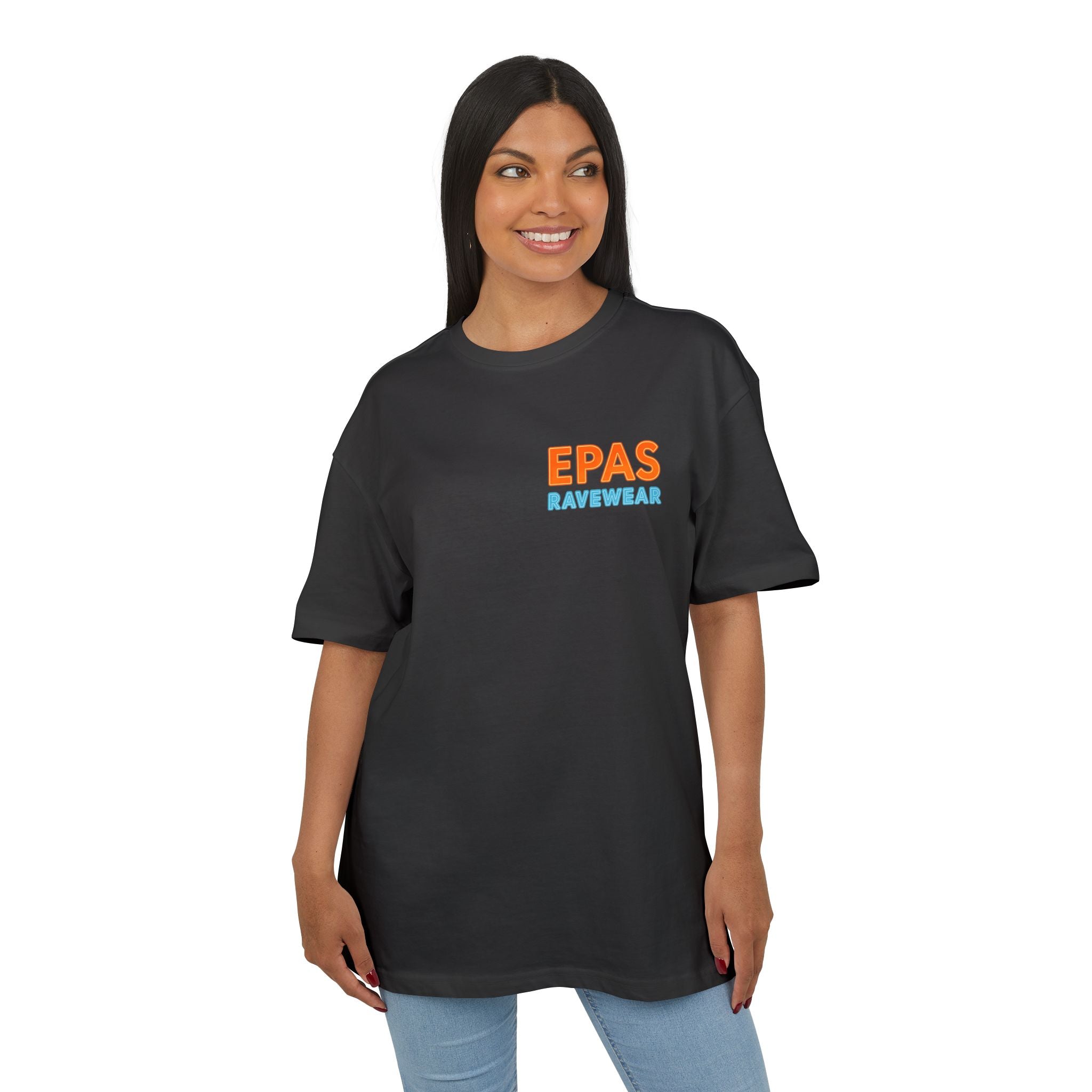 EPAS Ravewear Unisex Heavy Oversize Tee - Bass Statt Small Talk, Streetwear, Festival Fashion, Comfortable Tee, Music Lover Gift