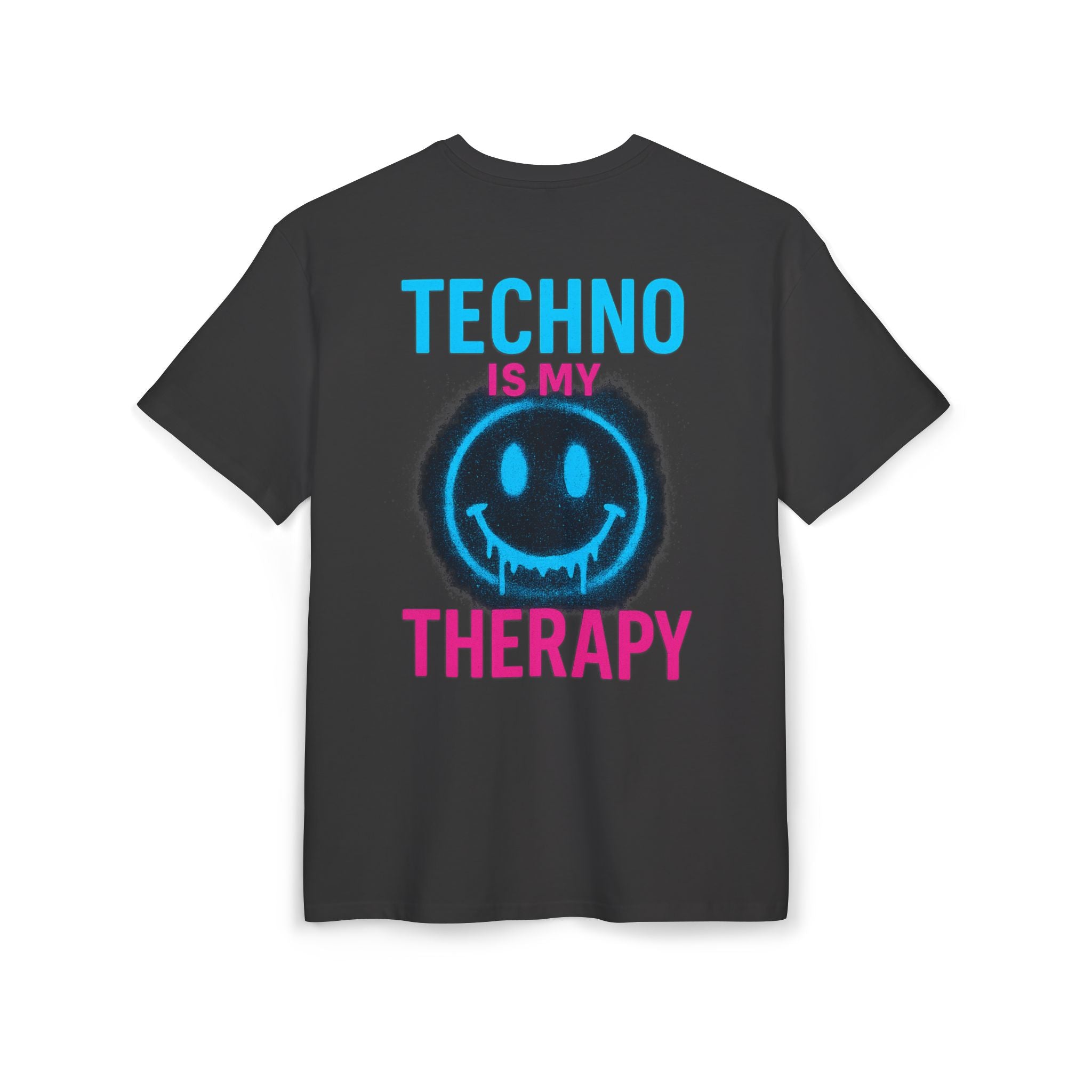 Techno Therapy Tees - Unisex Heavy Oversize Tee for Rave Lovers, Festival Fashion, EDM Enthusiasts, Music Therapy Apparel, Party Wear