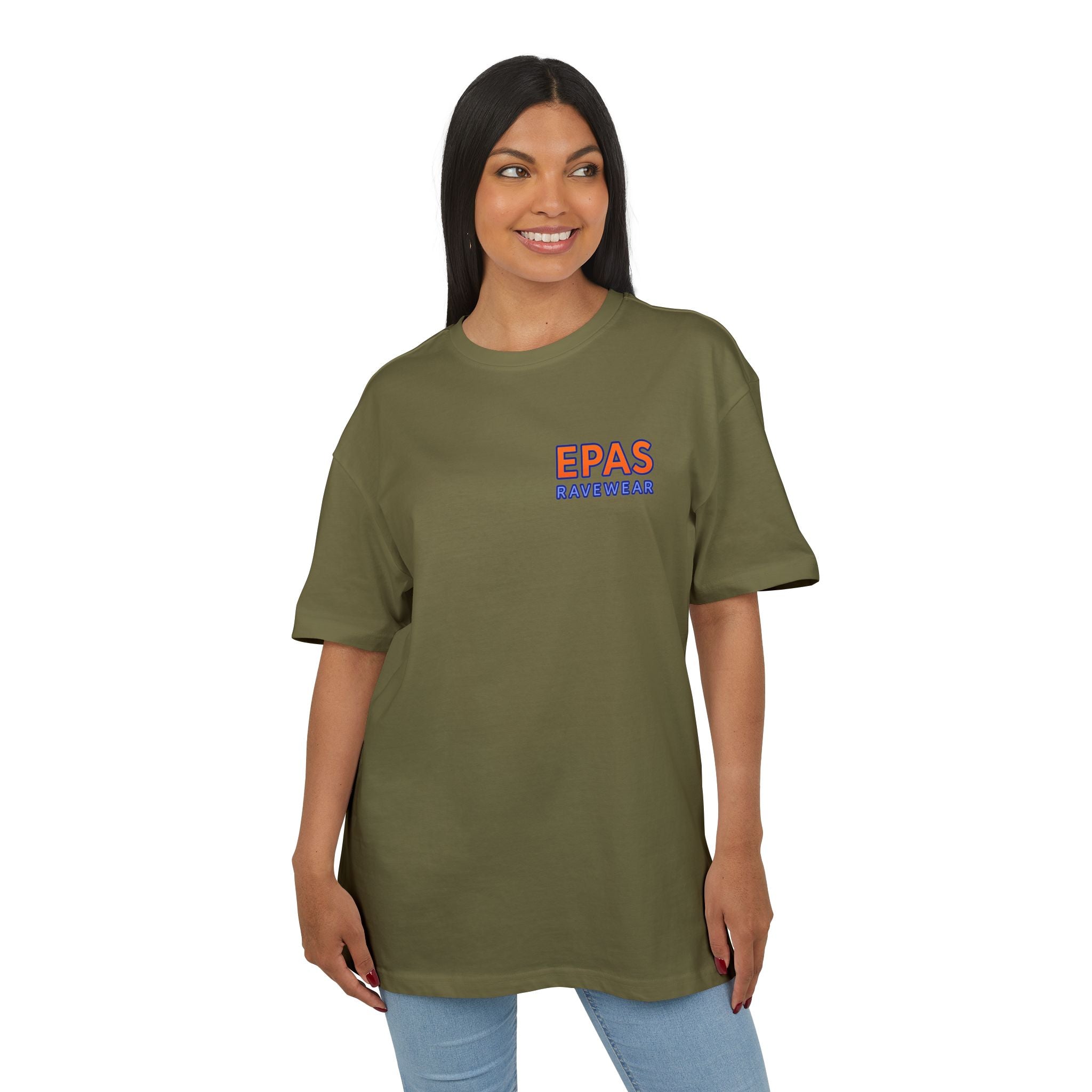 Trendy Rave Oversized Tee - EPAS Ravewear, Party Apparel, Festival Shirt, Unisex Graphic Tee, Dance Event Outfit