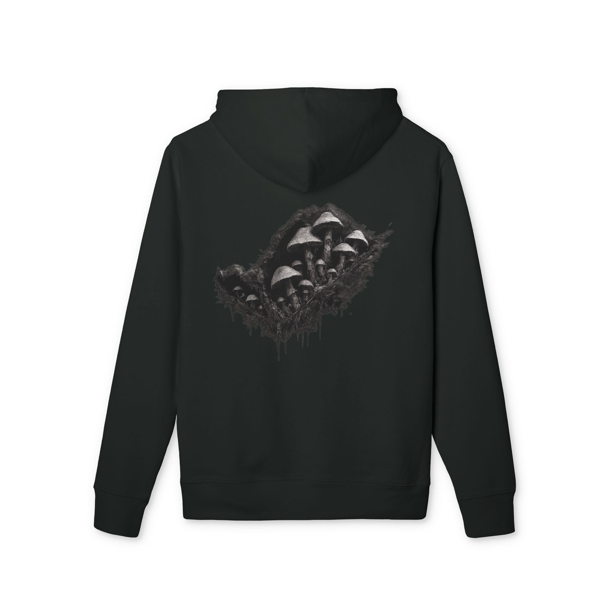 Hoodie — Black Mushroom Cluster Graphic Pullover