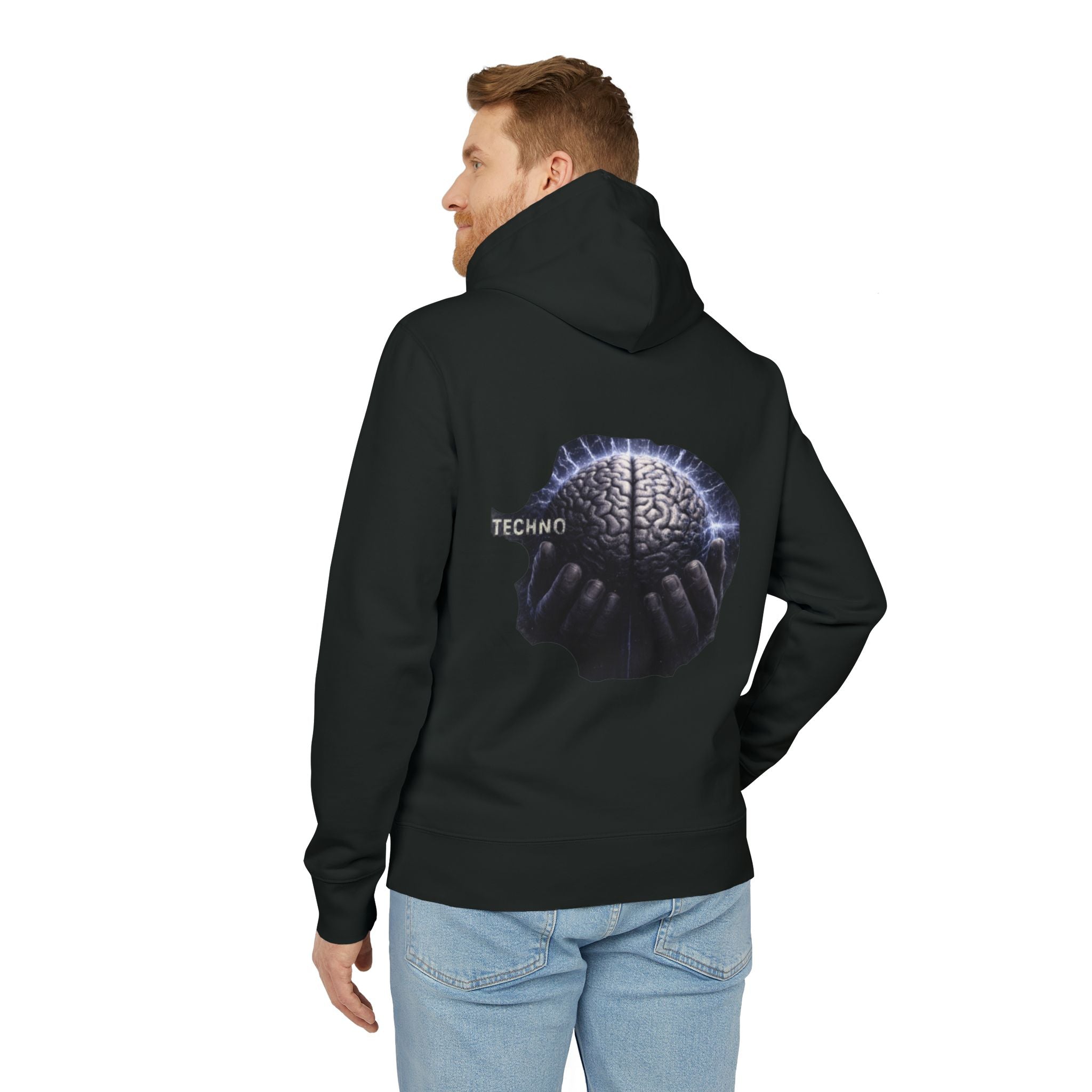 Techno Brain Hoodie — Minimal Electronic Music Pullover