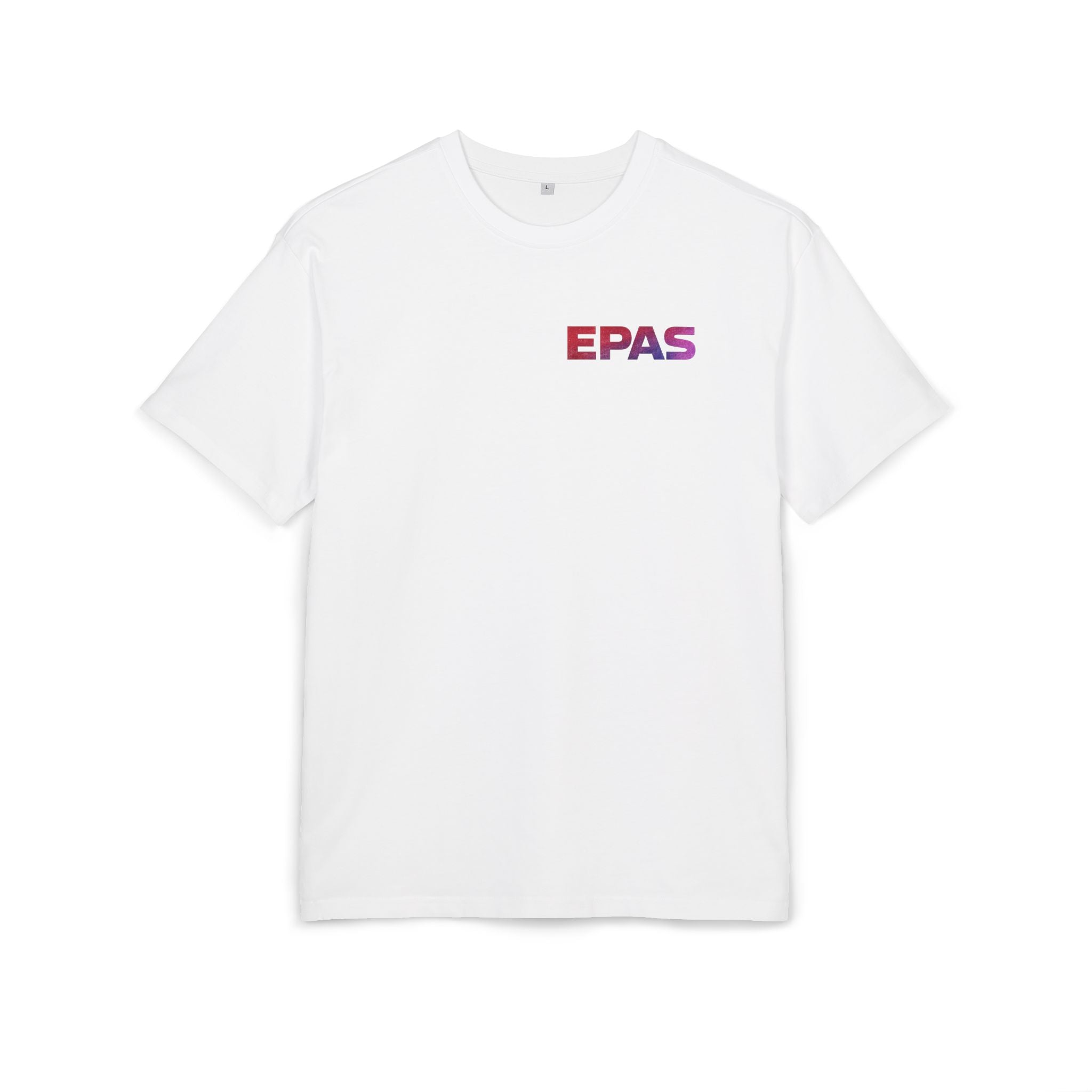 RAVE Graphic Tee — EPAS Minimal Front Logo, Colorful Powder Burst Back