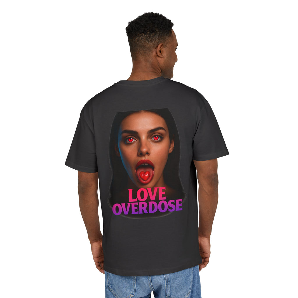 Love Overdose Tee — 'EPAS' Heart Graphic Oversized Shirt