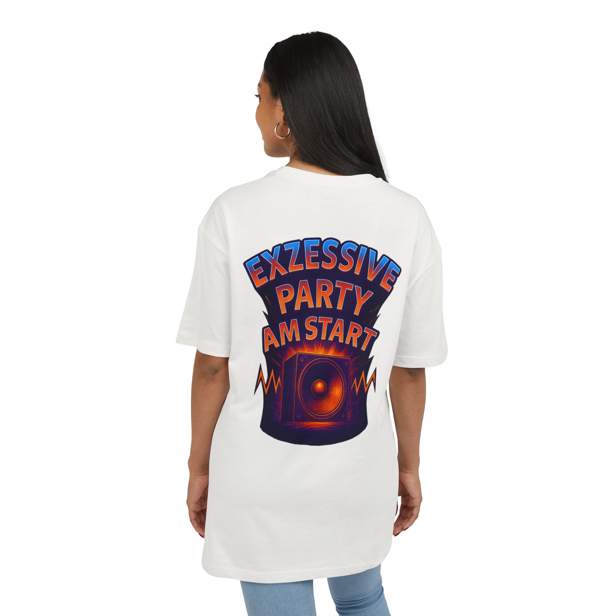 Trendy Rave Oversized Tee - EPAS Ravewear, Party Apparel, Festival Shirt, Unisex Graphic Tee, Dance Event Outfit