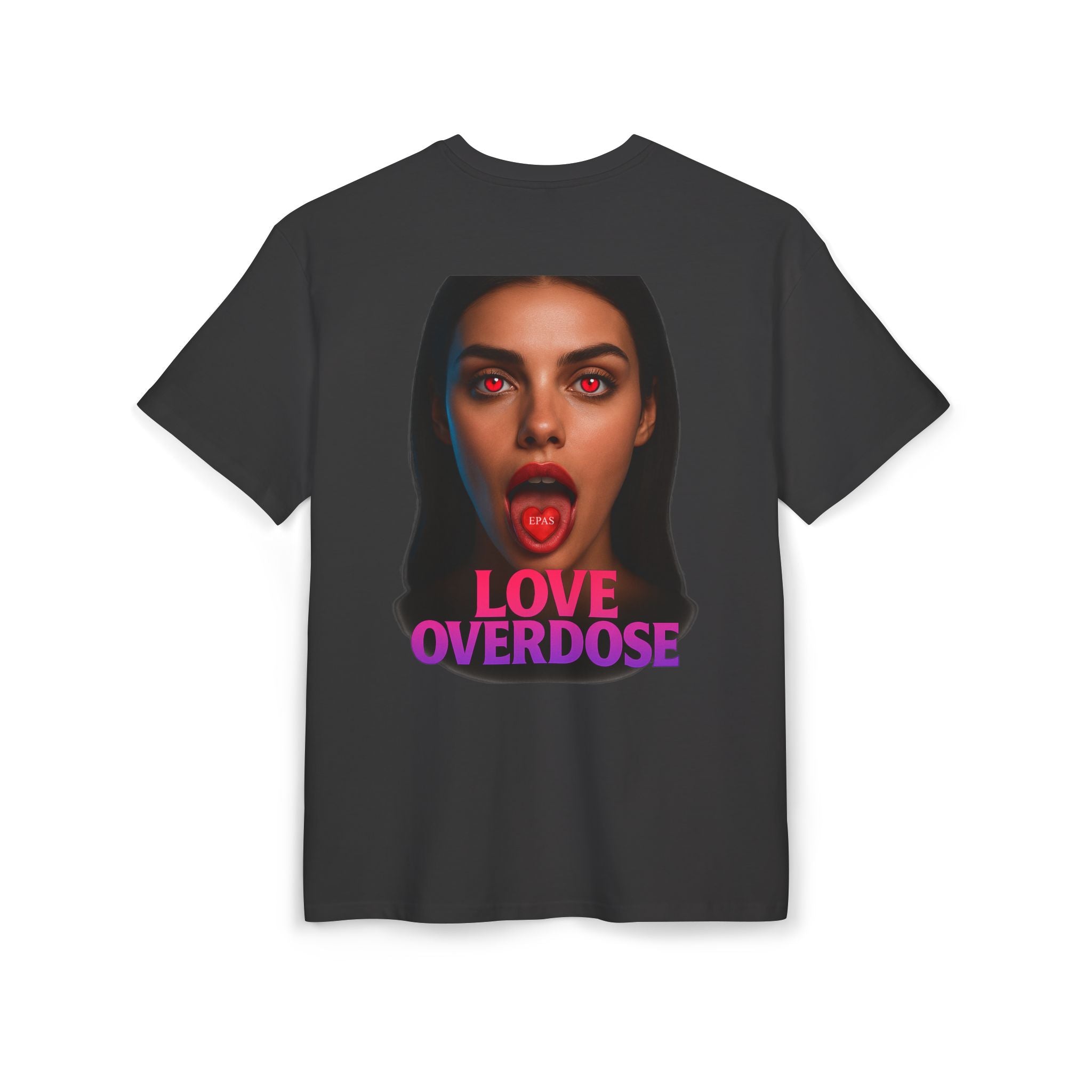 Love Overdose Tee — 'EPAS' Heart Graphic Oversized Shirt