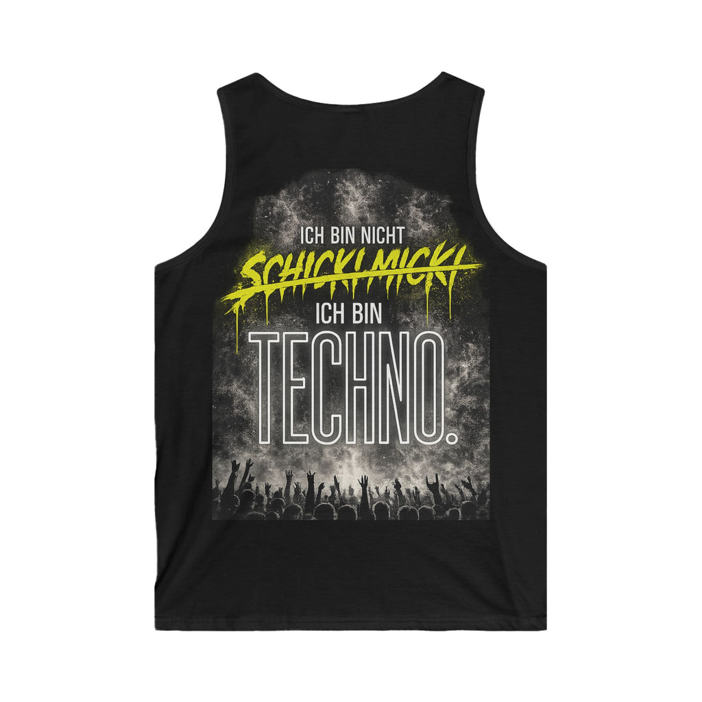 Techno Tank Top — "Ich bin nicht schüchtermick, ich bin Techno" Festival Music Tank