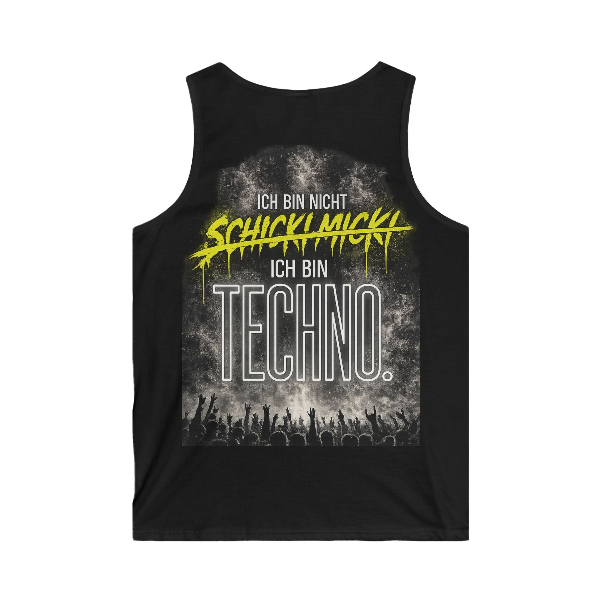 Techno Tank Top — "Ich bin nicht schüchtermick, ich bin Techno" Festival Music Tank