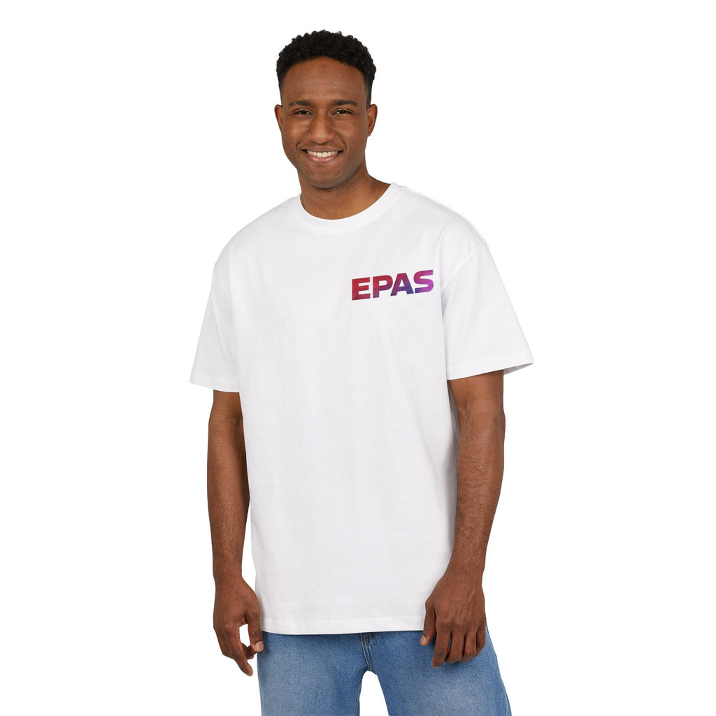 RAVE Graphic Tee — EPAS Minimal Front Logo, Colorful Powder Burst Back