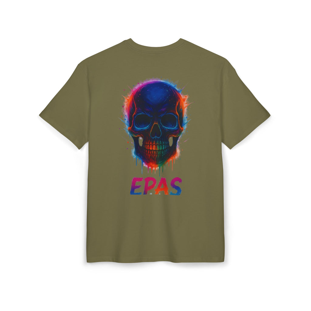 Colorful Skull Graphic Tee, Rave Wear, Festival Shirt, Edgy Streetwear, Unisex Oversized T-Shirt
