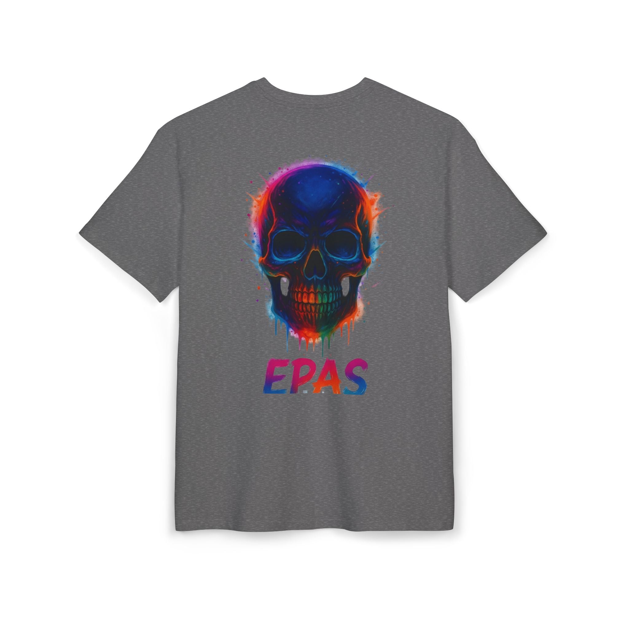 Colorful Skull Graphic Tee, Rave Wear, Festival Shirt, Edgy Streetwear, Unisex Oversized T-Shirt