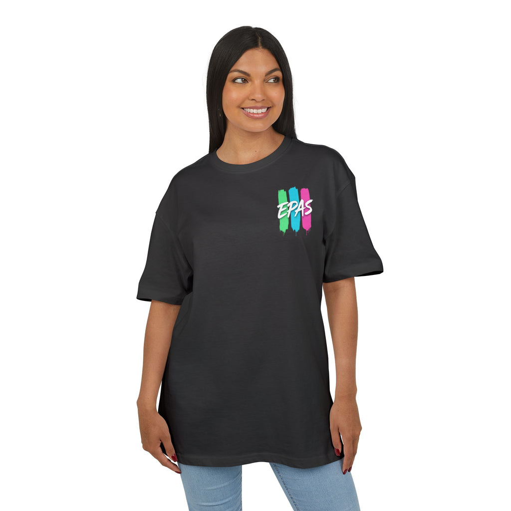 Rave Paint-Stripe Oversized Tee