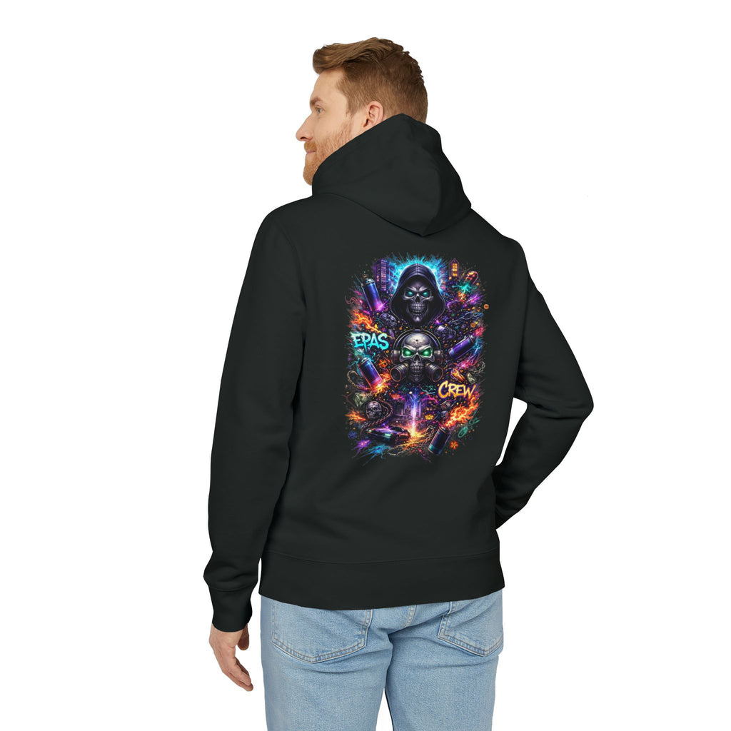 Hoodie - Neon Grim Reaper Street Art Crew Graphic Pullover