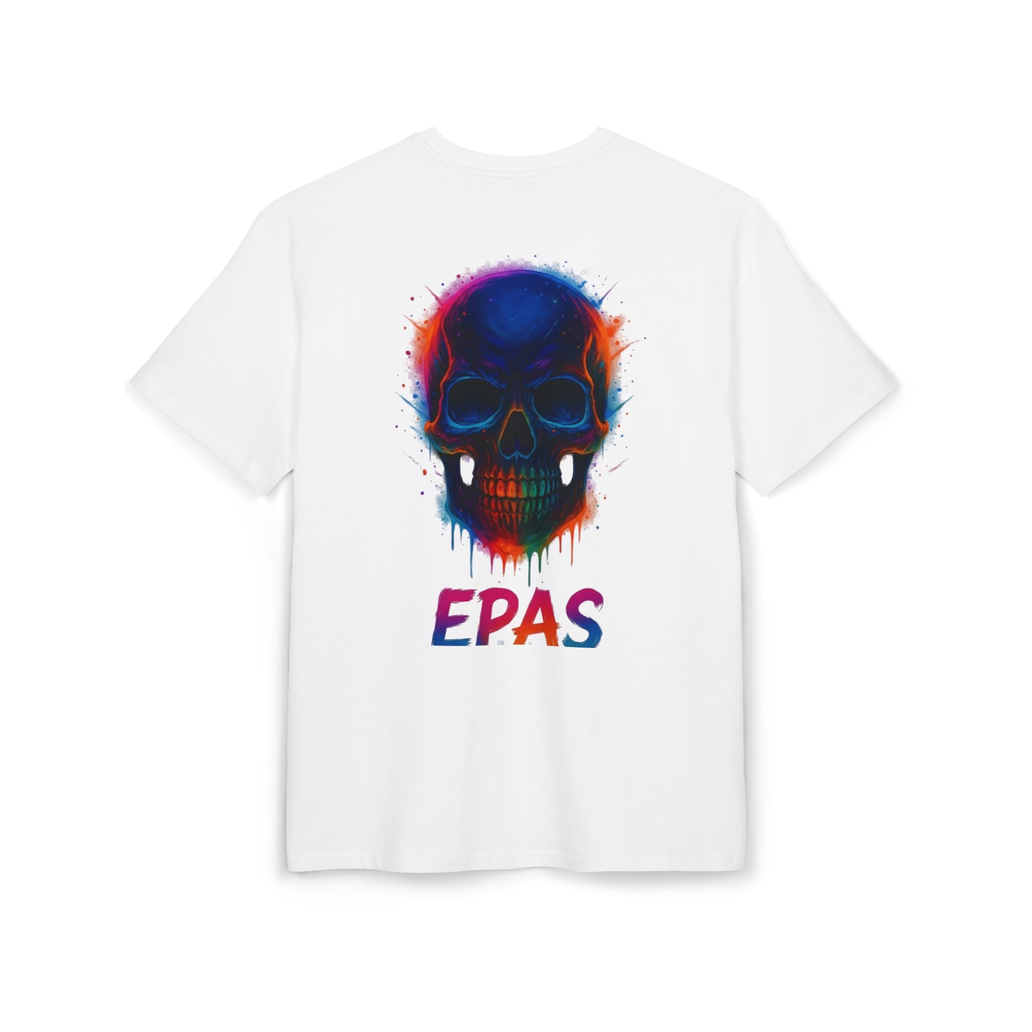 Colorful Skull Graphic Tee, Rave Wear, Festival Shirt, Edgy Streetwear, Unisex Oversized T-Shirt