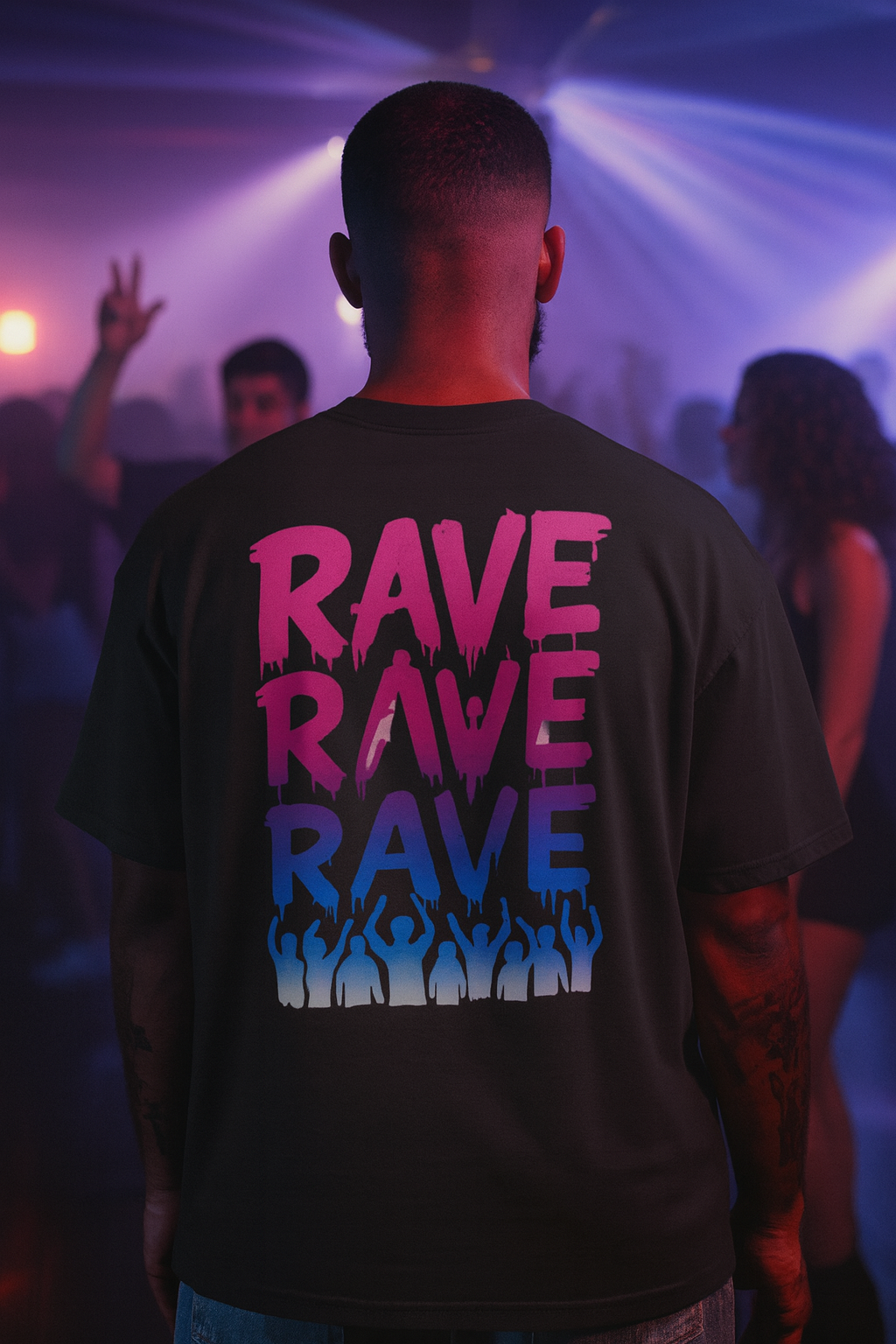 Rave-Inspired Oversize Tee - EPAS Collection, Music Festival Shirt, Unisex Graphic Tee, Streetwear, Party Attire, Rave Wear