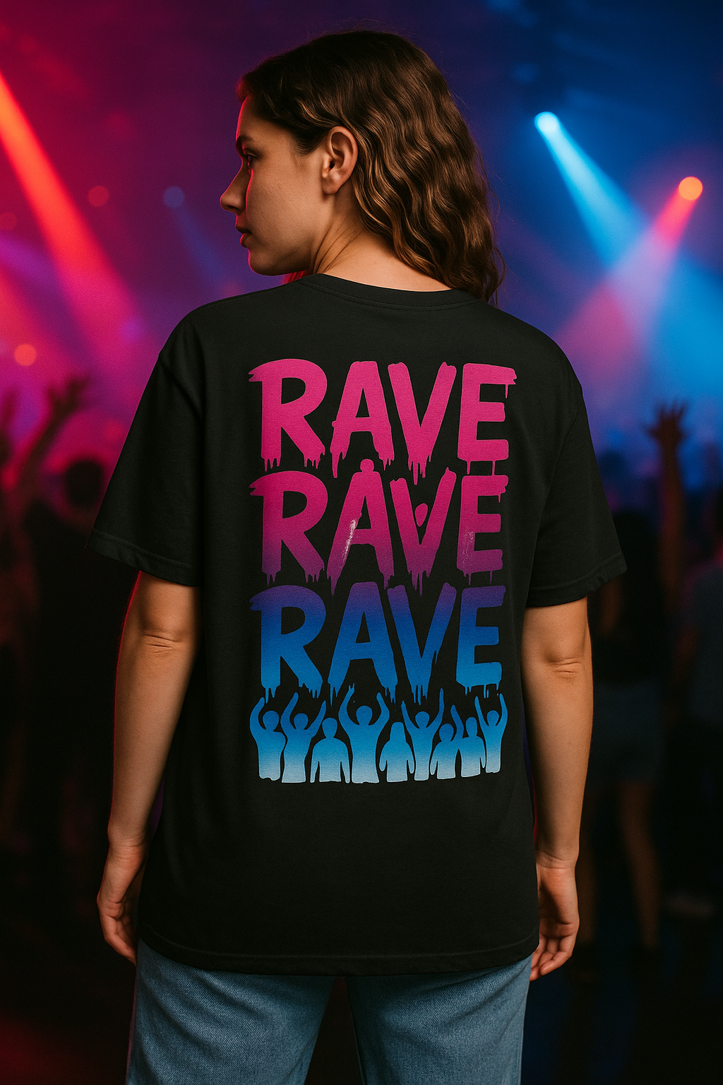 Rave-Inspired Oversize Tee - EPAS Collection, Music Festival Shirt, Unisex Graphic Tee, Streetwear, Party Attire, Rave Wear