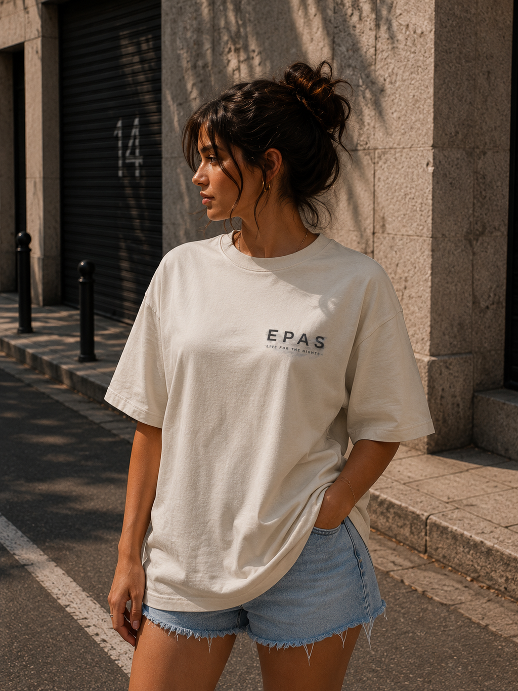 Lost in the Weekend Graphic Tee — Vintage Cityscape Print
