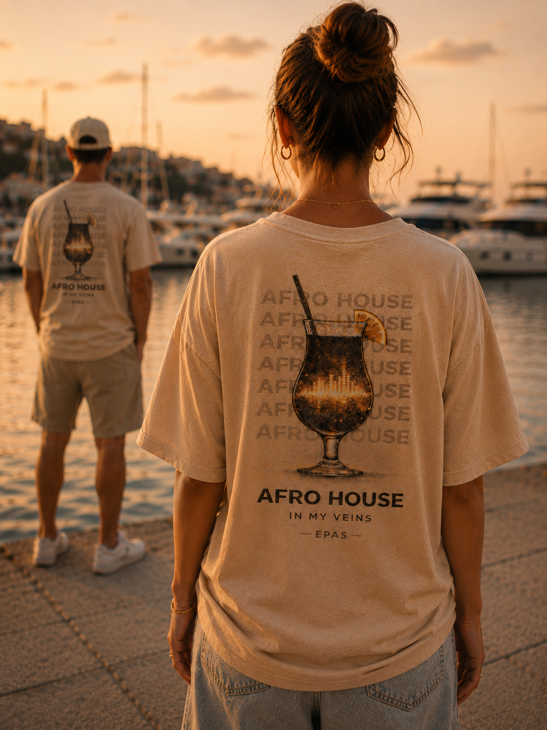Afro House Cocktail Tee — EPAS Graphic Oversized T-Shirt