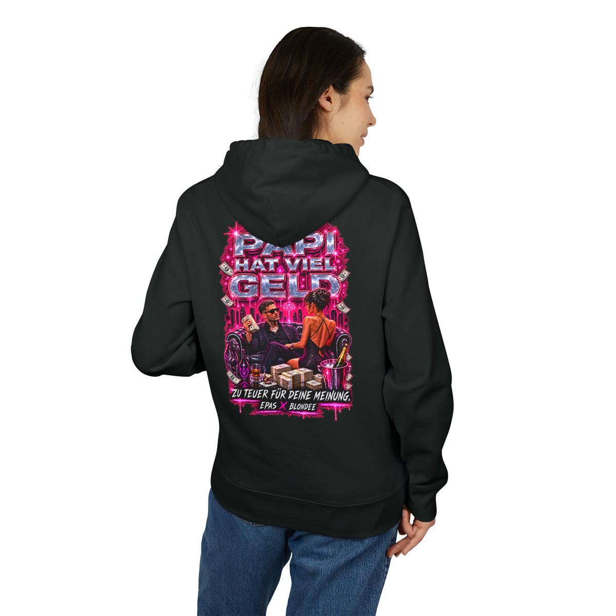 Hoodie — 'Papi Hat Viel Geld' Retro Graphic Pullover