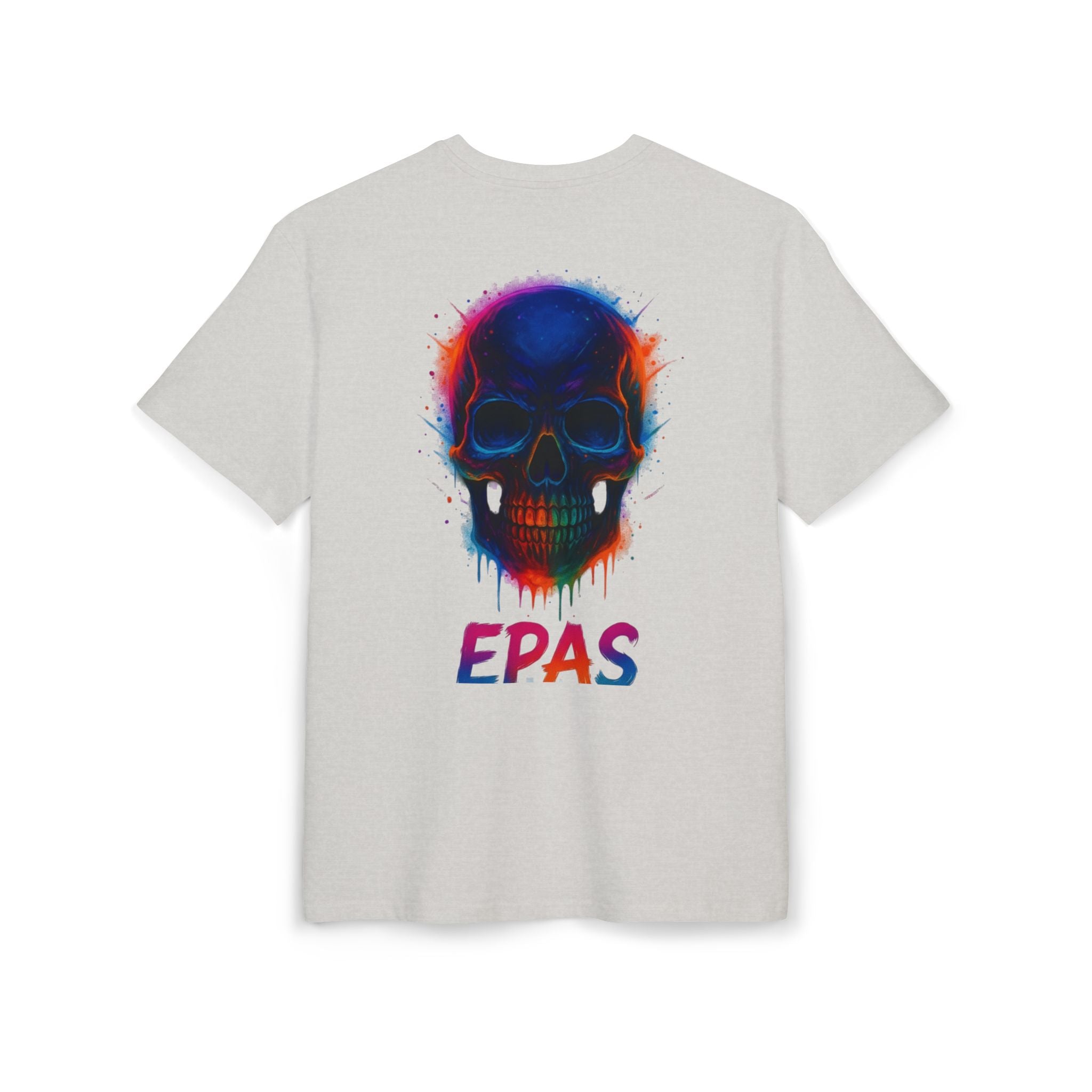 Colorful Skull Graphic Tee, Rave Wear, Festival Shirt, Edgy Streetwear, Unisex Oversized T-Shirt