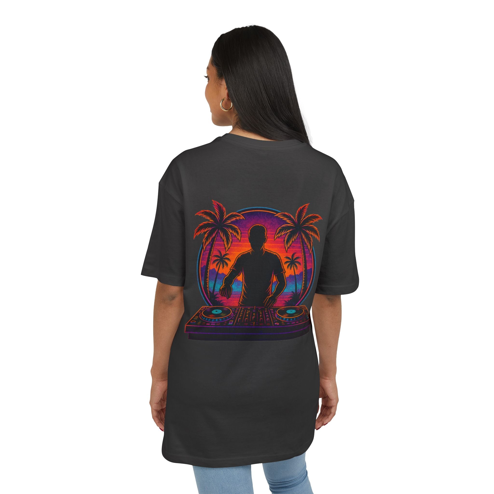 Vibrant Rave T-Shirt, Unisex Heavy Oversize Tee, Festival Wear, Music Lover Gift, Colorful Summer Top, EDM Apparel, Party Shirt