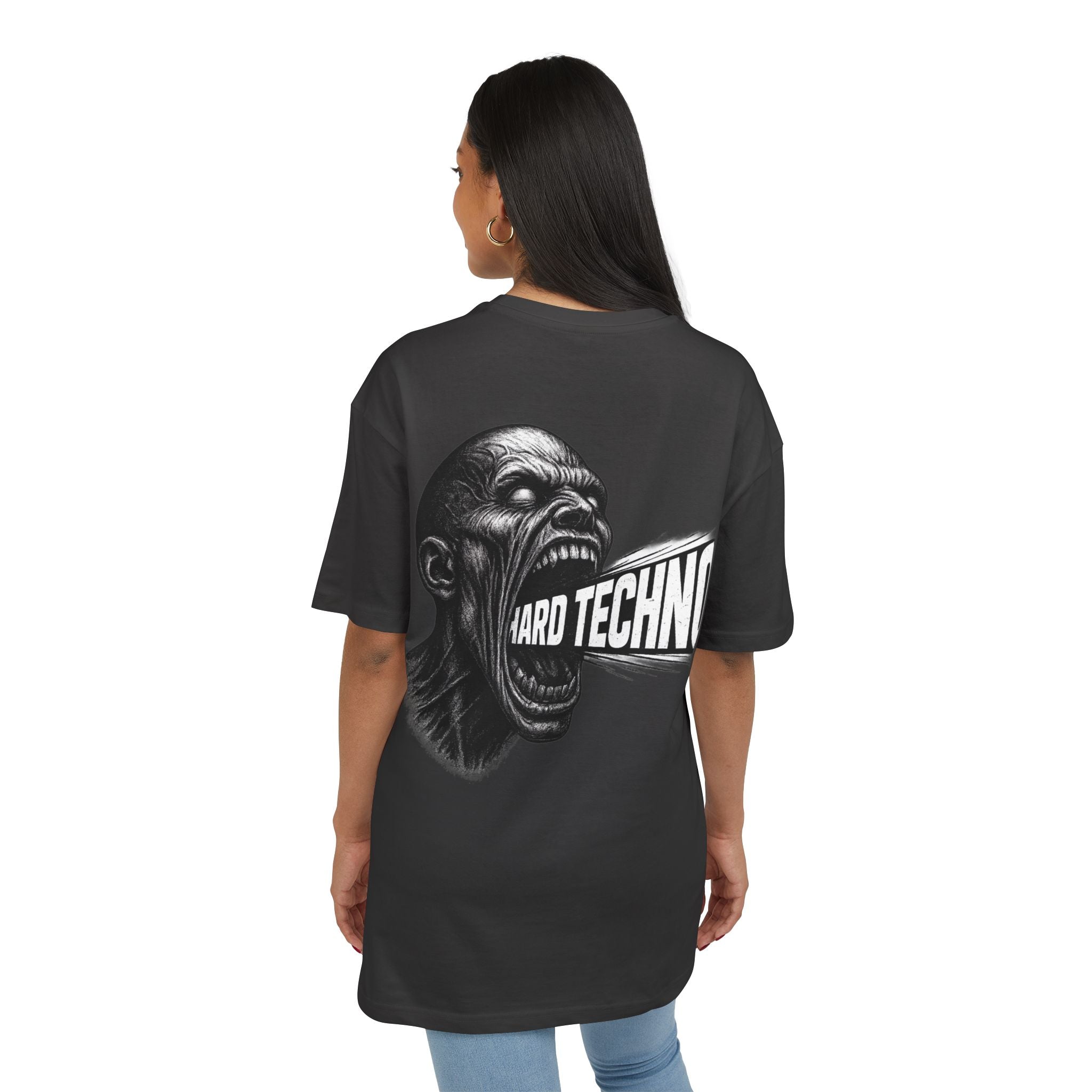 Hard Techno Unisex Oversize Tee, Music Lover Shirt, Rave Style T-Shirt, Grunge Fashion, Festival Outfit