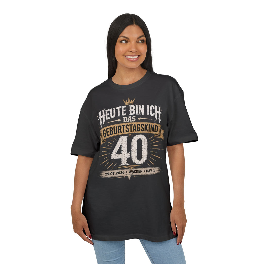 40th Birthday Tee — Heute bin ich das Geburtstagskind / Crowdsurfing Concert Shirt
