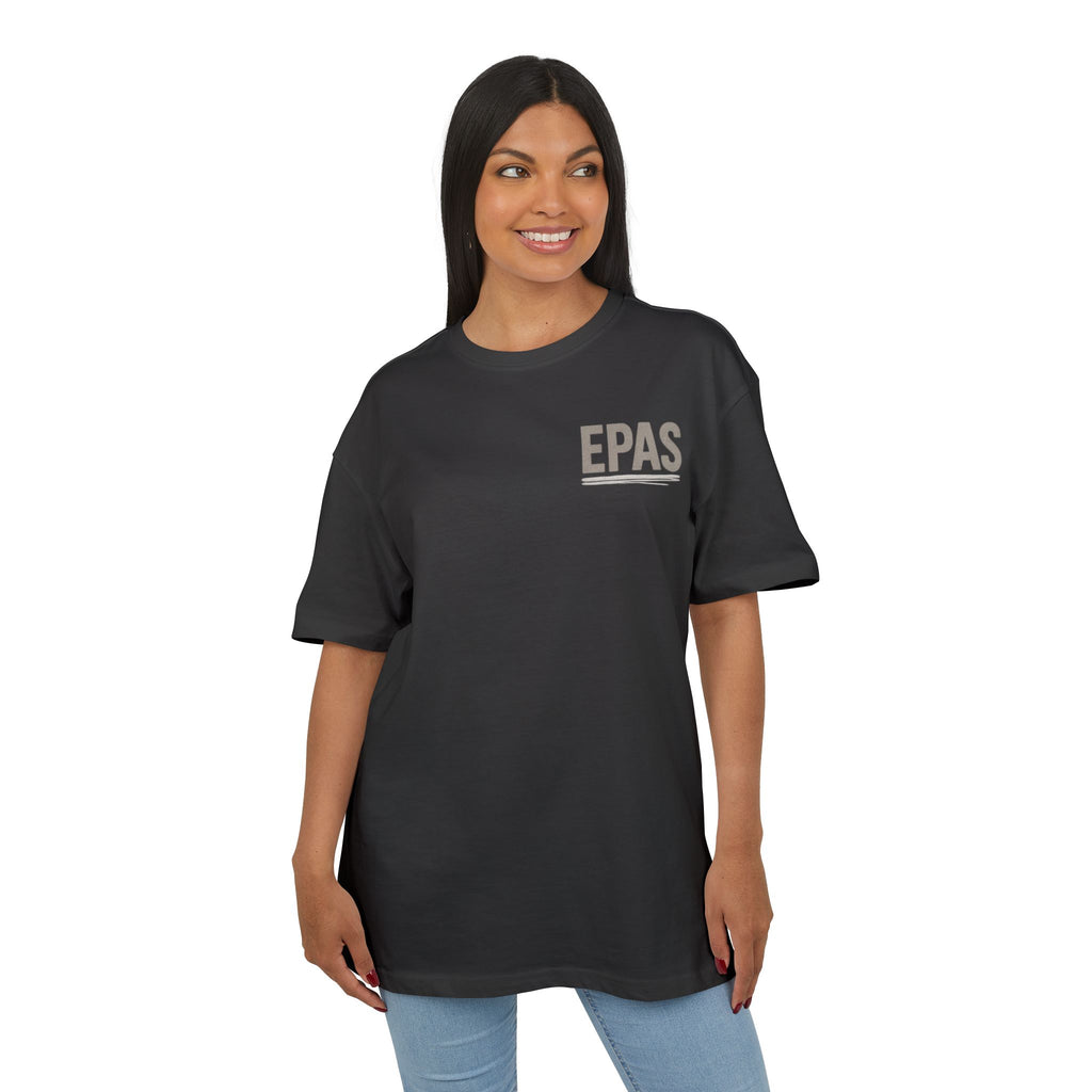 EPAS Graphic Tee — Oversized White T‑Shirt with Bold Back Print