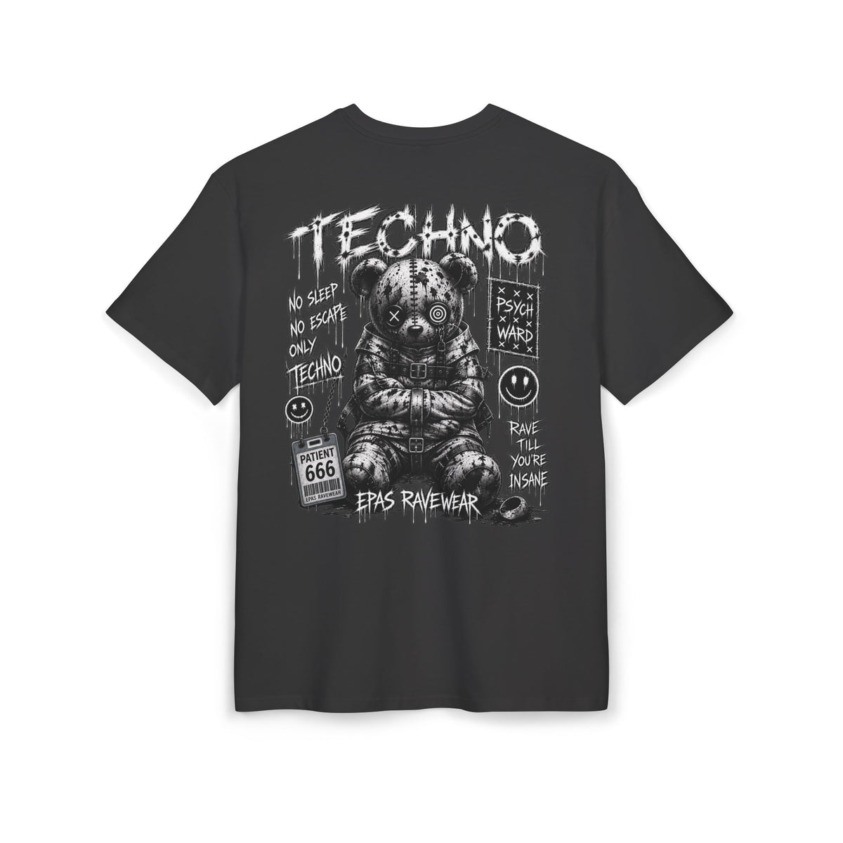 Techno Bear Graphic Tee — EPAS Streetwear Oversized T-Shirt