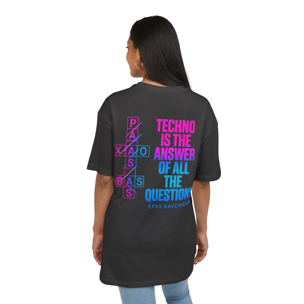 Techno Is The Answer Tee - EPAS Ravewear Oversized T-Shirt