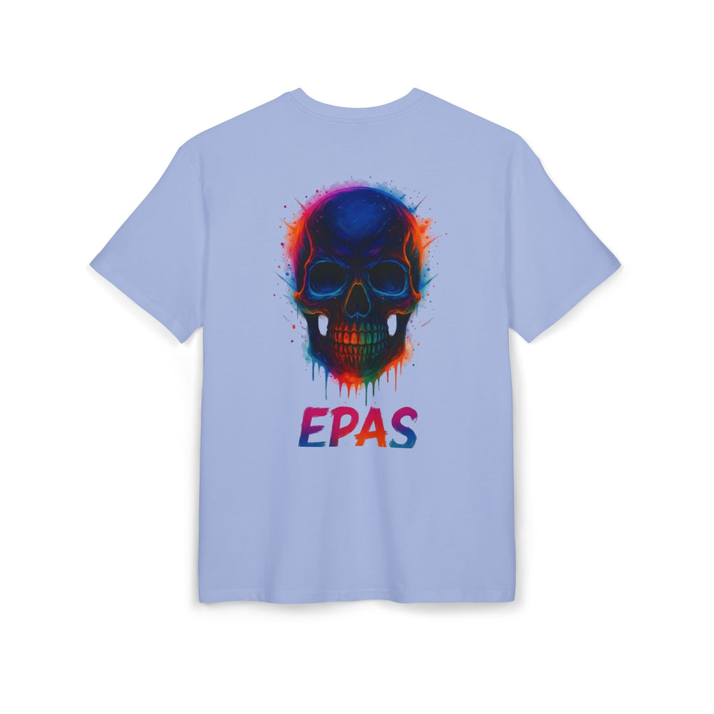 Colorful Skull Graphic Tee, Rave Wear, Festival Shirt, Edgy Streetwear, Unisex Oversized T-Shirt