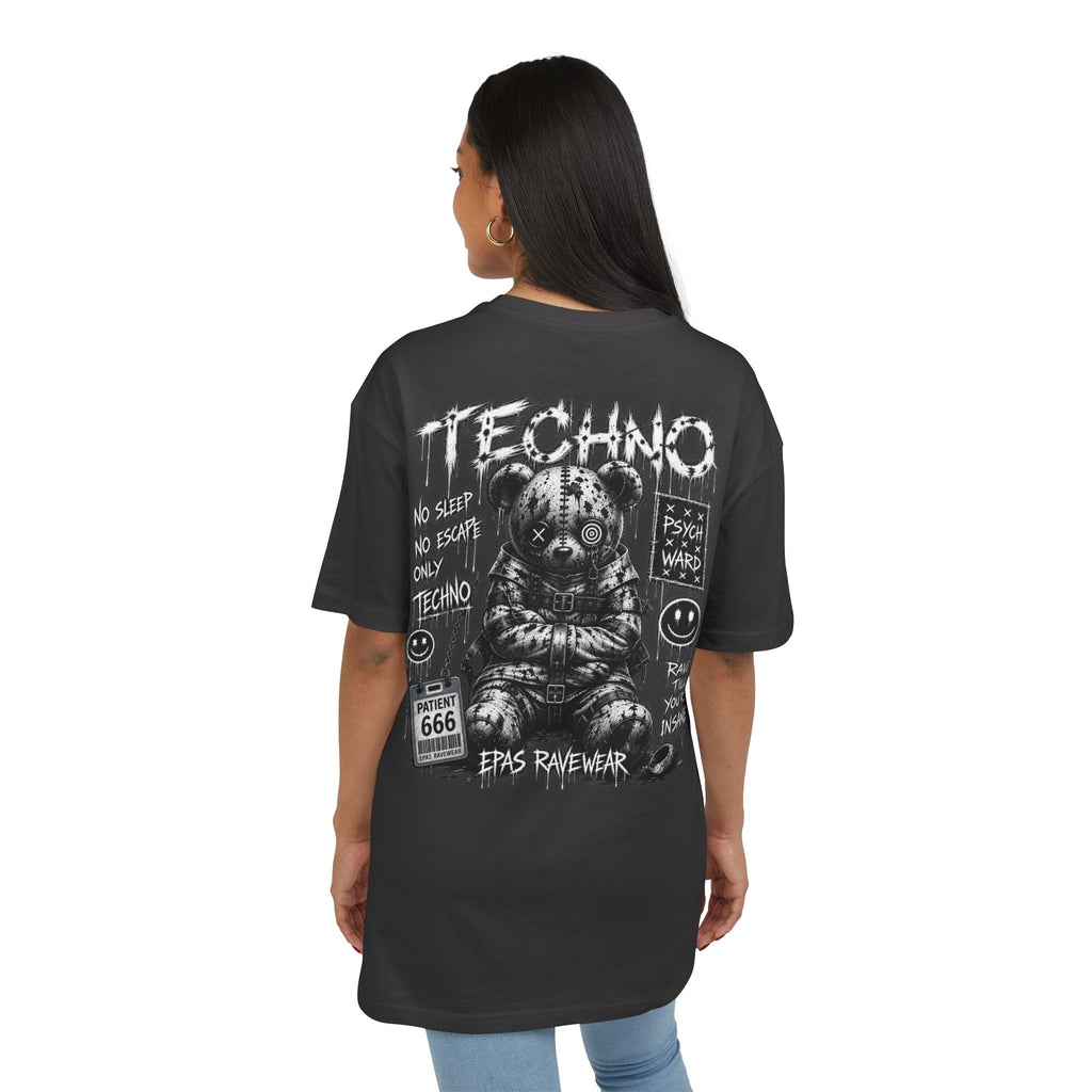 Techno Bear Graphic Tee — EPAS Streetwear Oversized T-Shirt