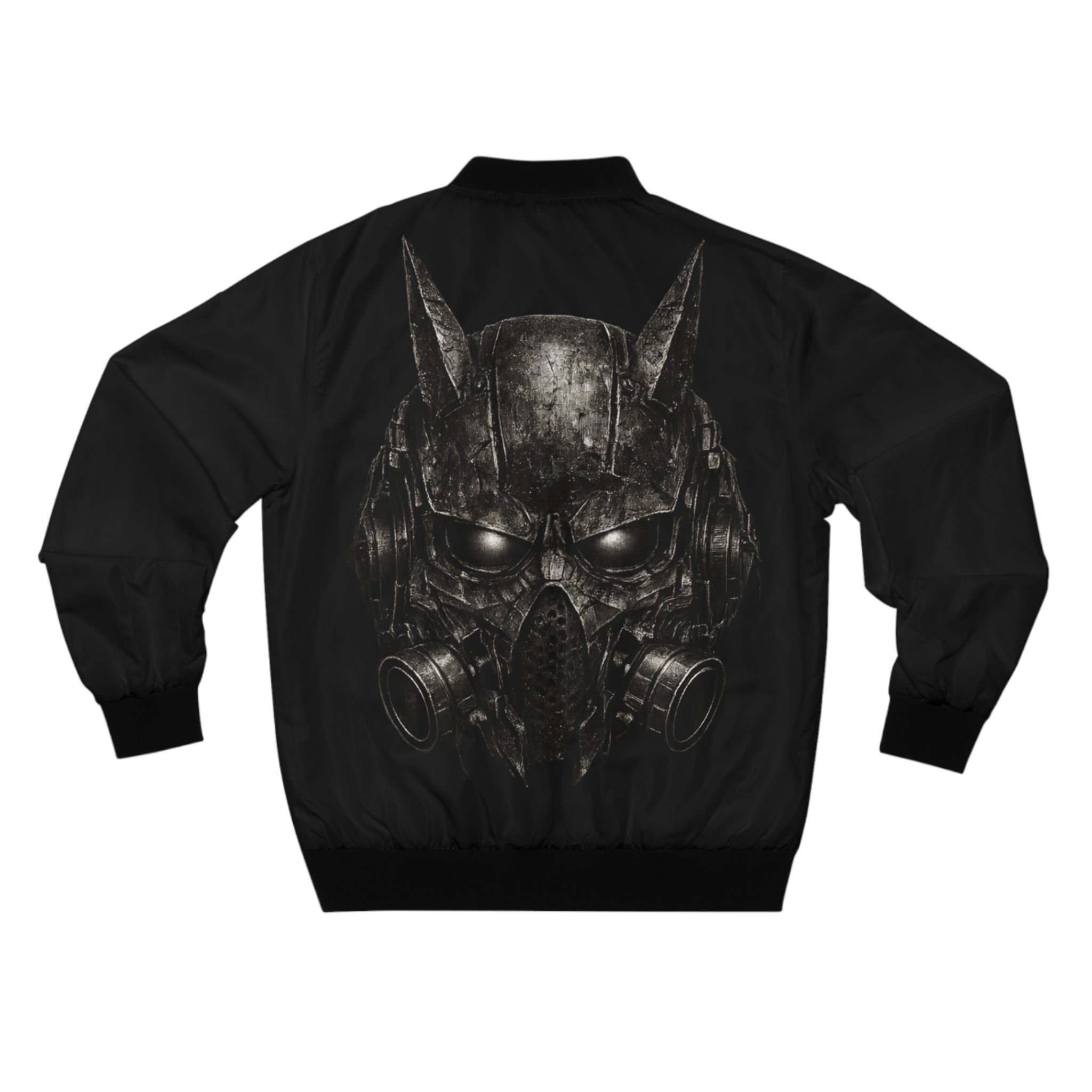 Bomber Jacket — Tactical Gas Mask Skull Back Print