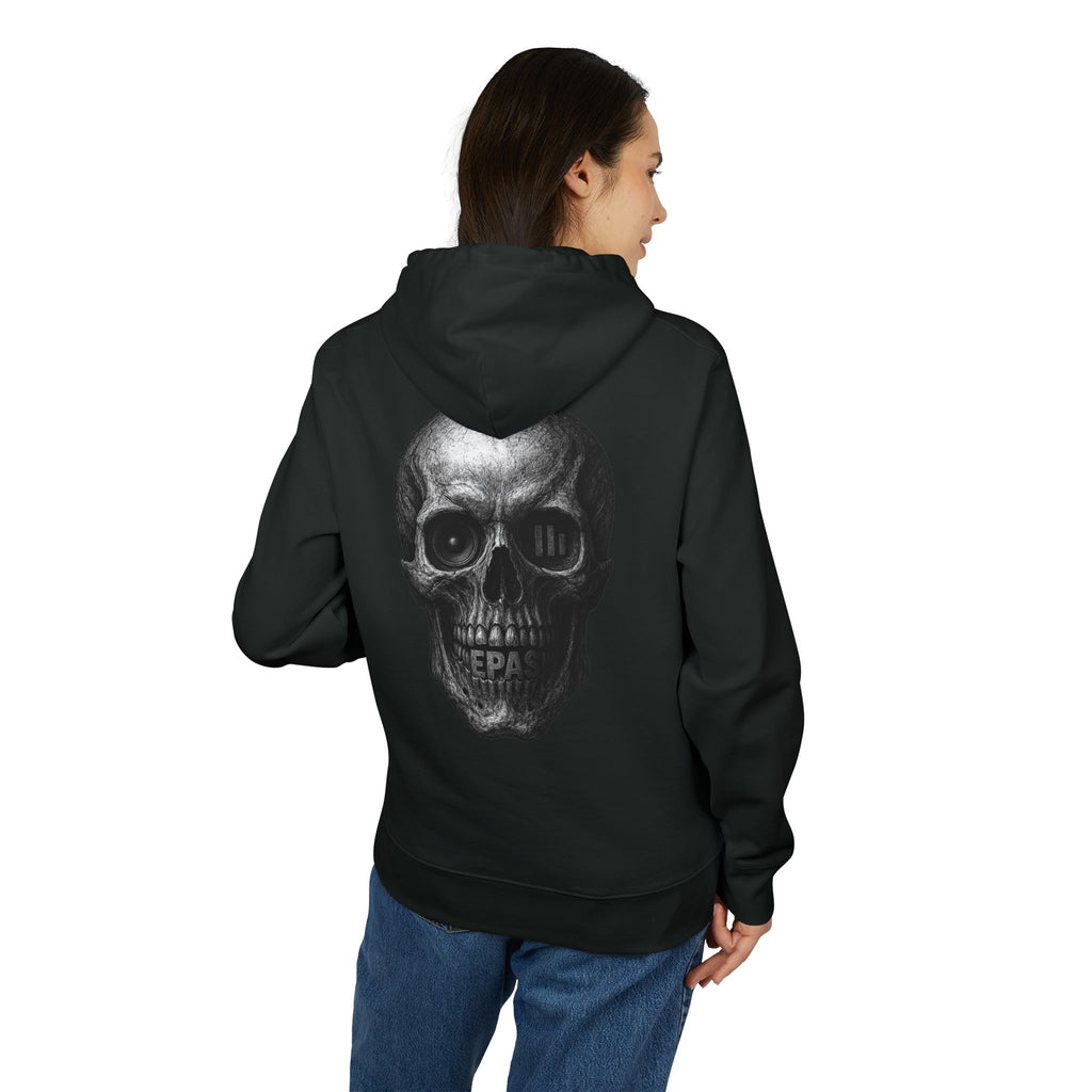 Skull Graphic Hoodie — Dark Vintage Skull Back Print