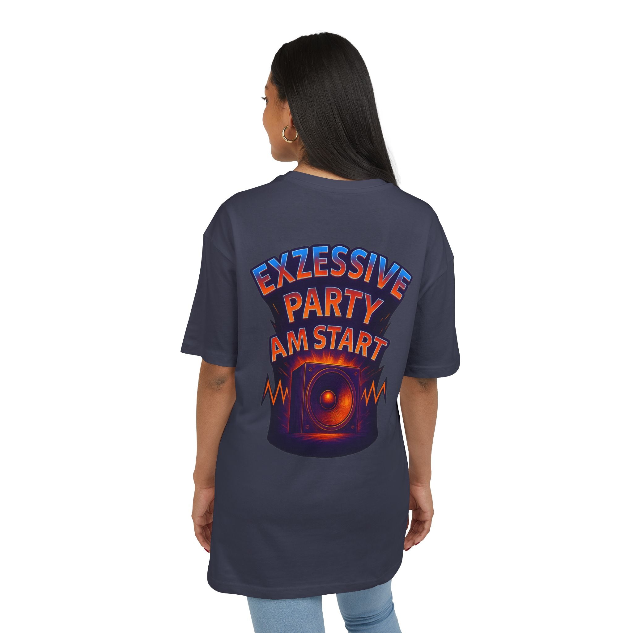 Trendy Rave Oversized Tee - EPAS Ravewear, Party Apparel, Festival Shirt, Unisex Graphic Tee, Dance Event Outfit