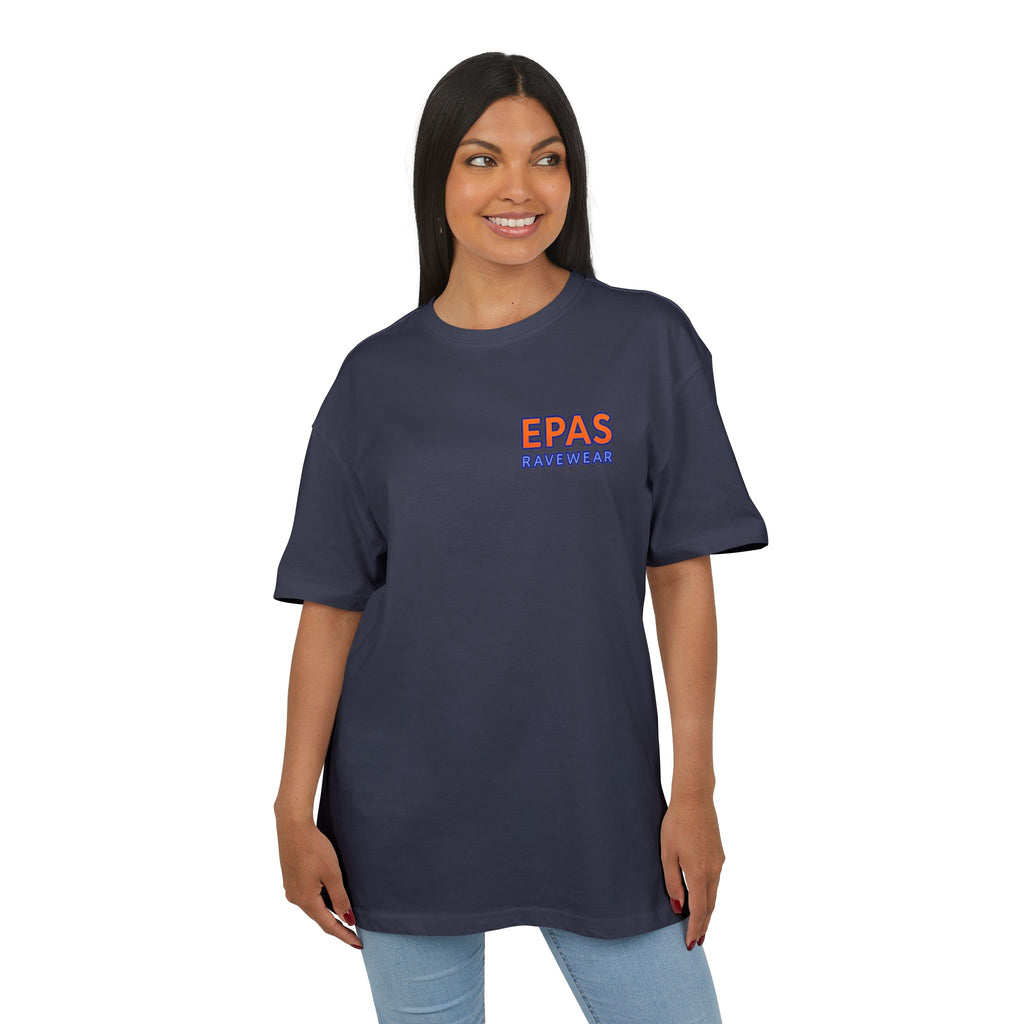 Trendy Rave Oversized Tee - EPAS Ravewear, Party Apparel, Festival Shirt, Unisex Graphic Tee, Dance Event Outfit