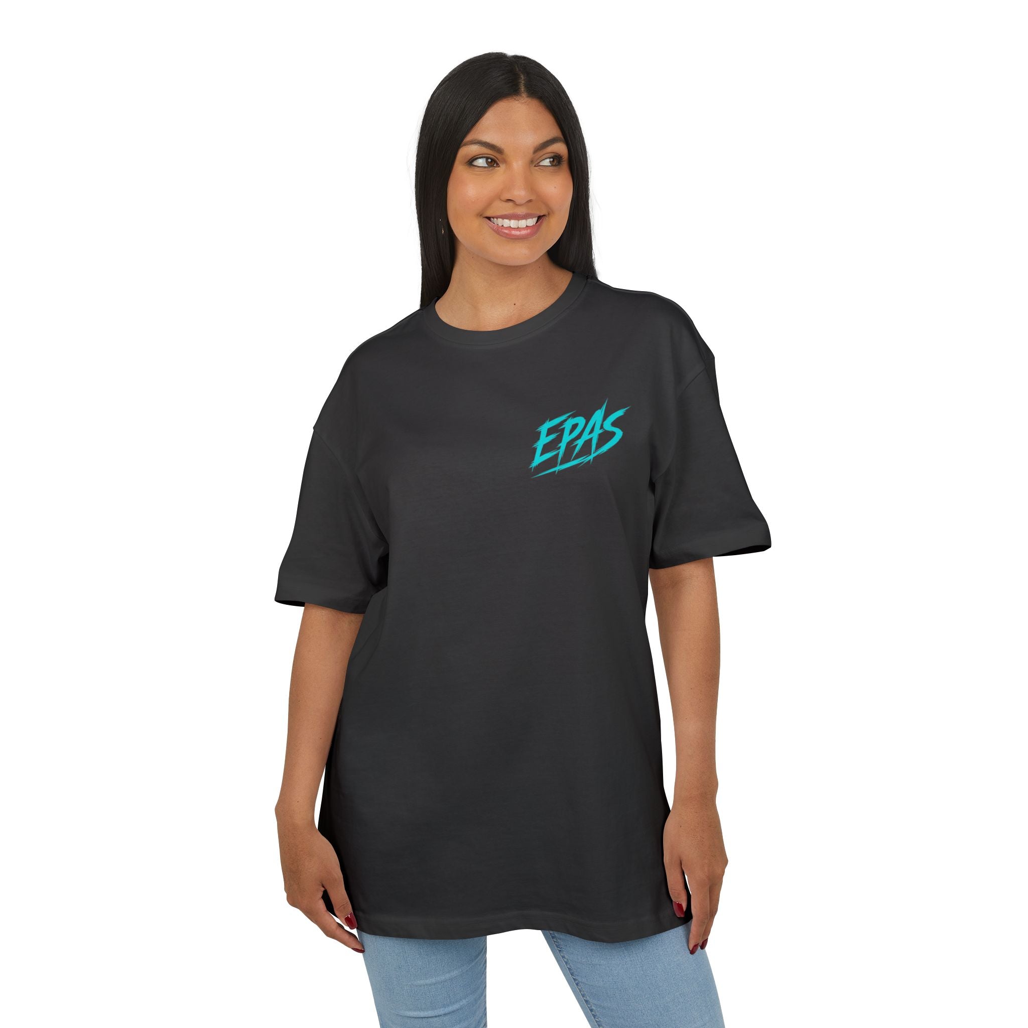 T-Shirt — 'EPAS' Neon Script & German Text Back: "Manchmal ist Tanzen die Antwort: 130 BPM"