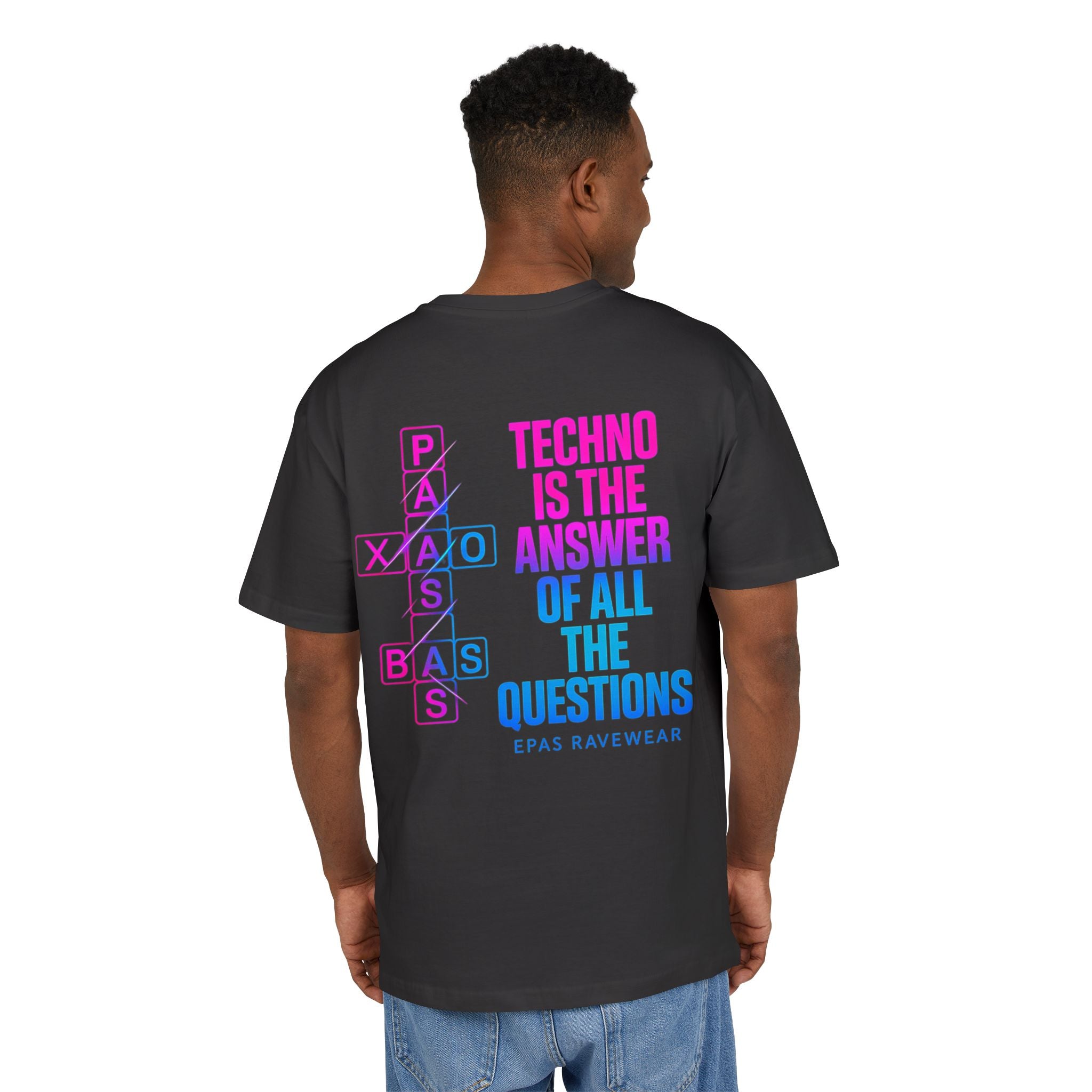 Techno Is The Answer Tee - EPAS Ravewear Oversized T-Shirt