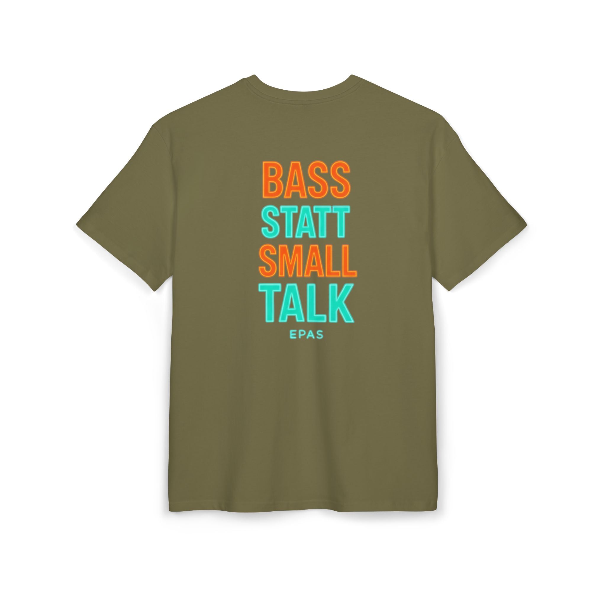 EPAS Ravewear Unisex Heavy Oversize Tee - Bass Statt Small Talk, Streetwear, Festival Fashion, Comfortable Tee, Music Lover Gift
