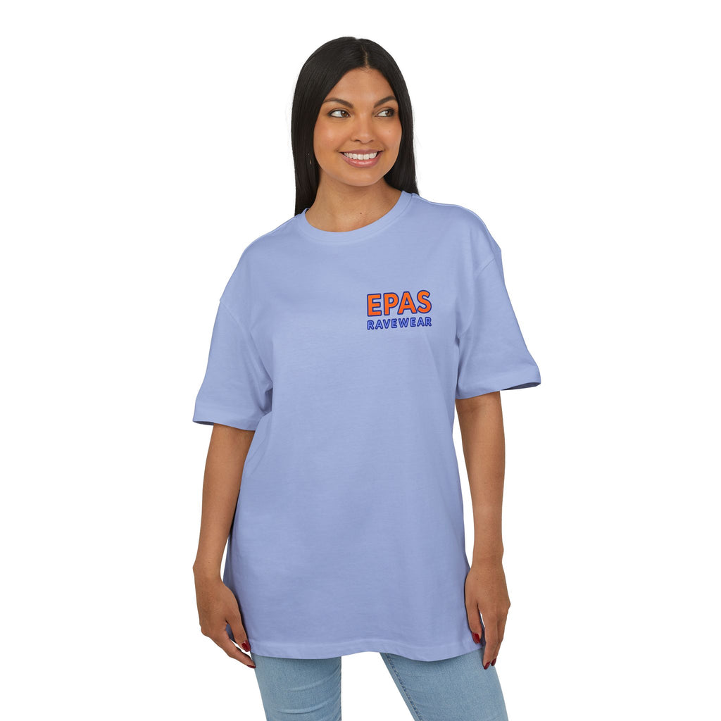 Trendy Rave Oversized Tee - EPAS Ravewear, Party Apparel, Festival Shirt, Unisex Graphic Tee, Dance Event Outfit