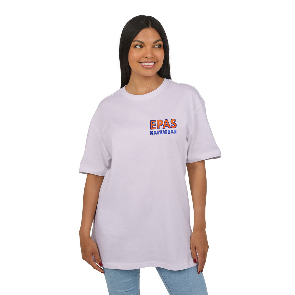 Trendy Rave Oversized Tee - EPAS Ravewear, Party Apparel, Festival Shirt, Unisex Graphic Tee, Dance Event Outfit